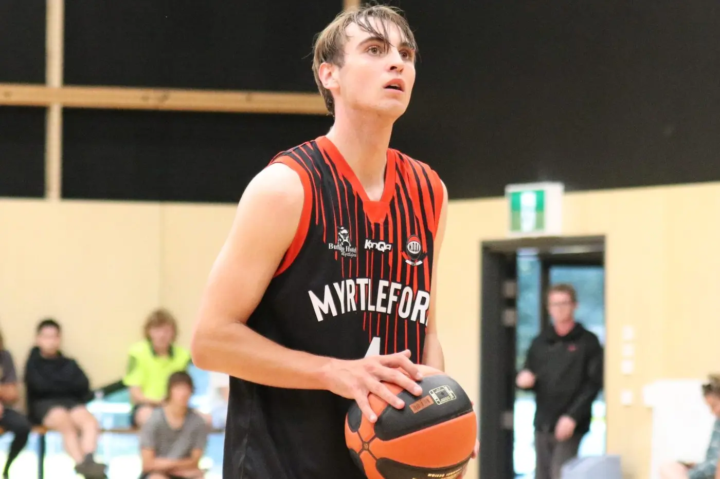 READY TO SHOOT: Tyler Barker and the Myrtleford Saints are back in action this weekend. PHOTO: Janet Watt