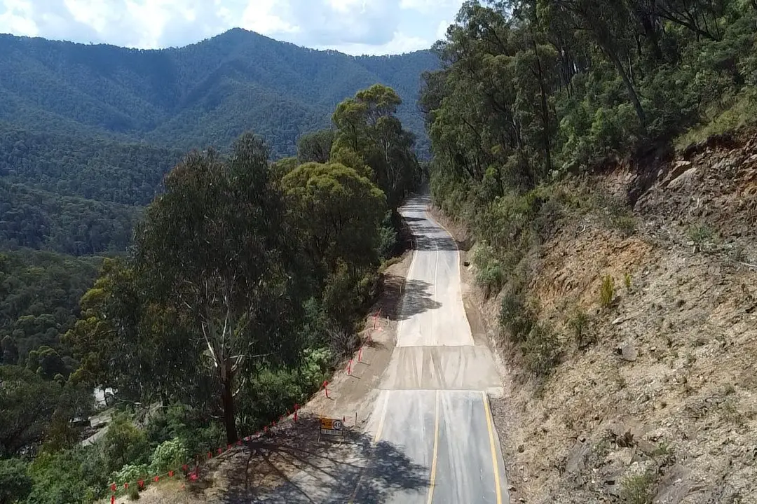 ROAD REPAIRED: The Great Alpine Road between Harrietville and the Dargo High Plains Road is reopen. PHOTO: Department of Transport and Planning