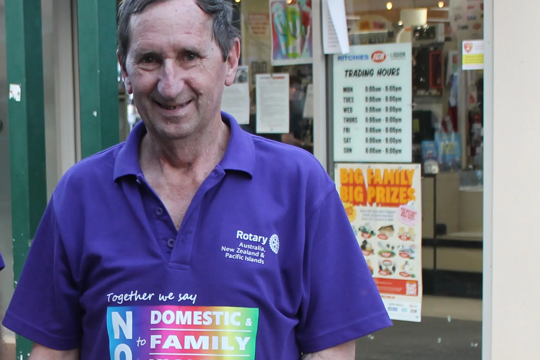 Bright turns purple for domestic violence awareness