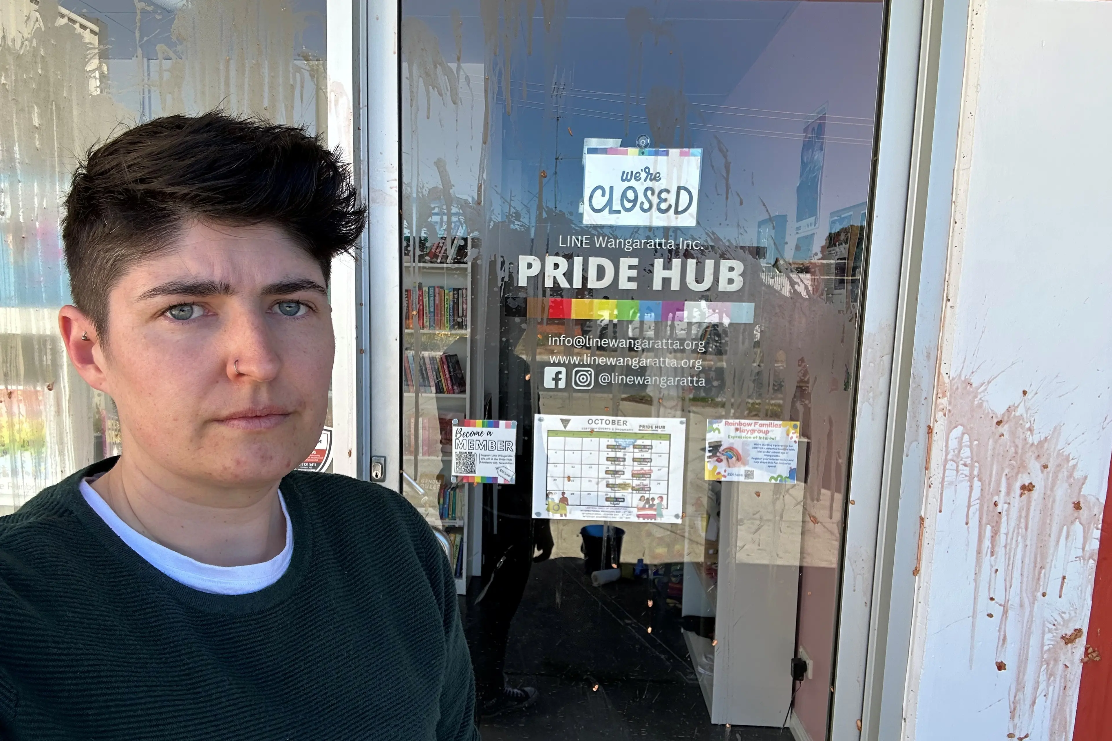 Baked beans and bigotry: Wangaratta Pride Hub targeted by vandals