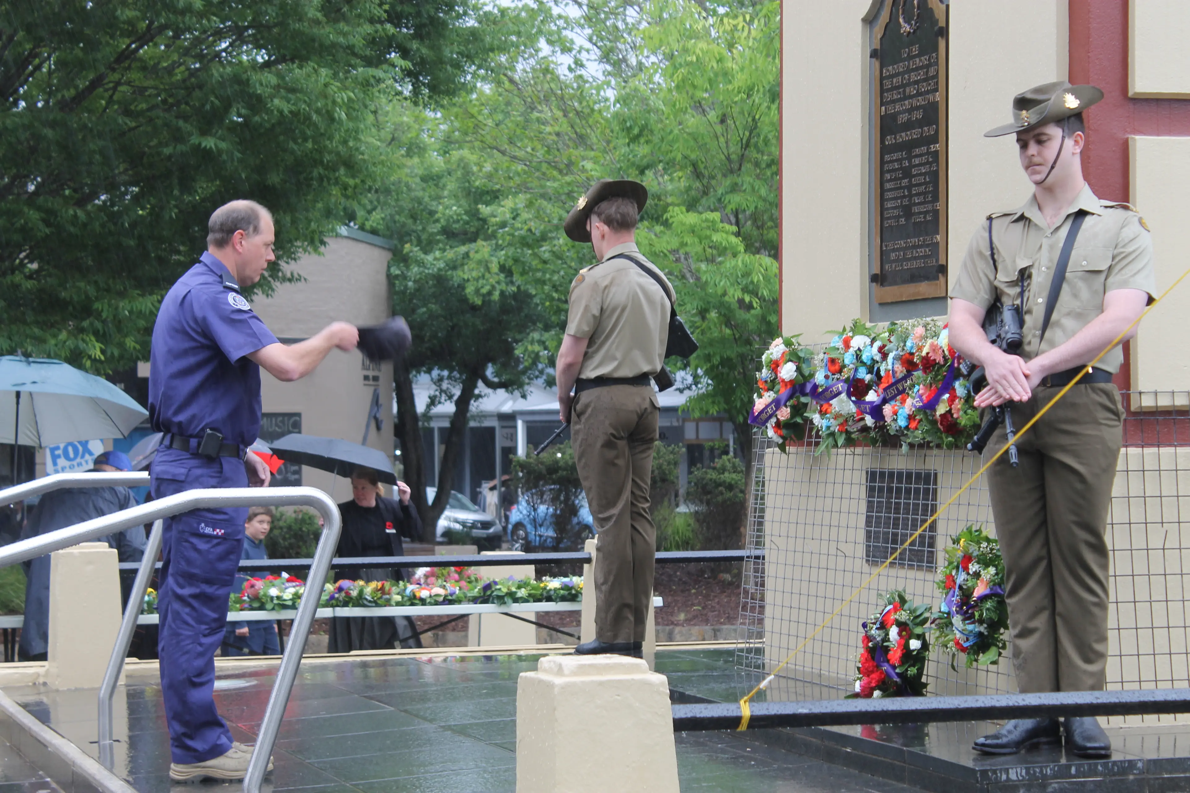 <p>LAYING LAURELS: A long list of community groups and services paid tribute to local and national servicemen and women in Bright this year.</p>\\n