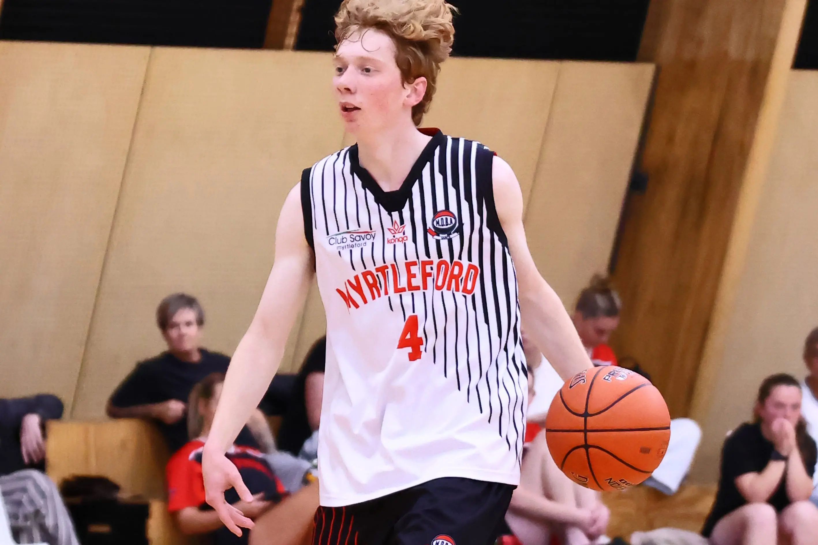 <p>PRESSURE ON: Oliver Gianello prepares to go on the offense for the Saints. PHOTO: Janet Watt</p>\\n