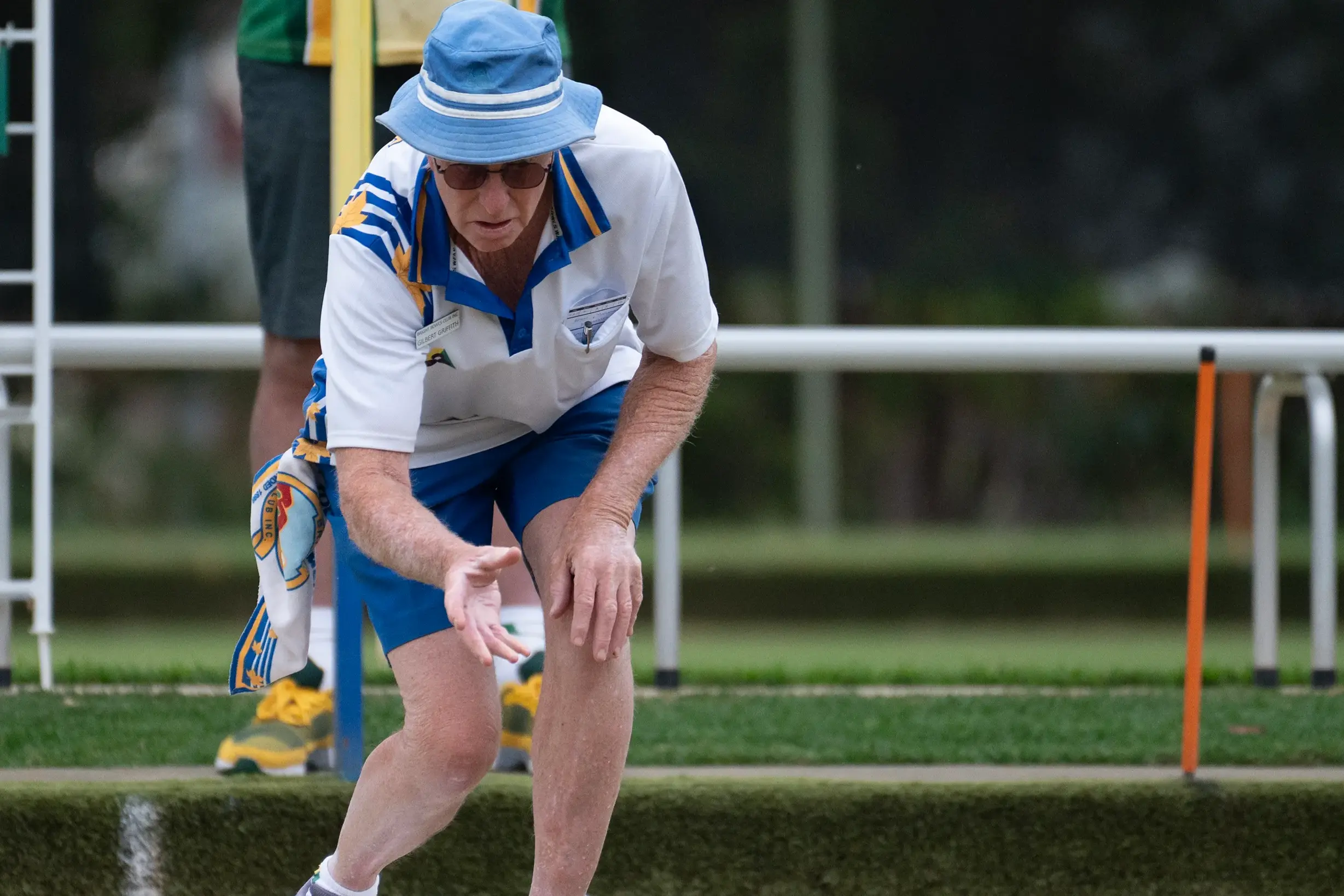 <p>THE PERFECT SHOT: Bright bowler Gilbert Griffith lets loose a bowl in his A3 match against Tungamah at Wangaratta. PHOTOS: Melissa Beattie</p>\\n