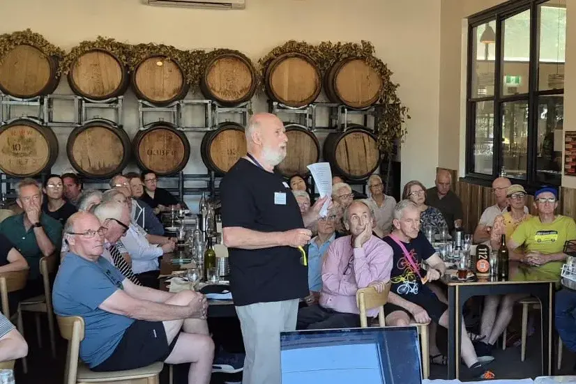 <p>BOOKED OUT: Sustainable Upper Ovens co-chair Dennis Lambert (standing) addresses community members gathered to hear about safe home battery ownership. PHOTO: Sustainable Upper Ovens</p>\\n