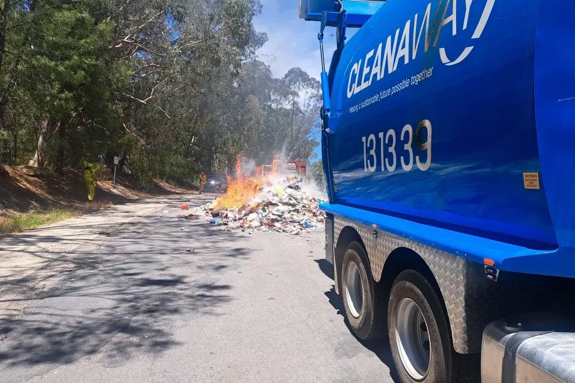 <p>MORE HAZARDOUS THAN YOU MIGHT THINK: An Alpine Shire Council recycling collection truck caught fire recently, proving safe disposal of batteries is always the best call. PHOTO: ASC.</p>\\n