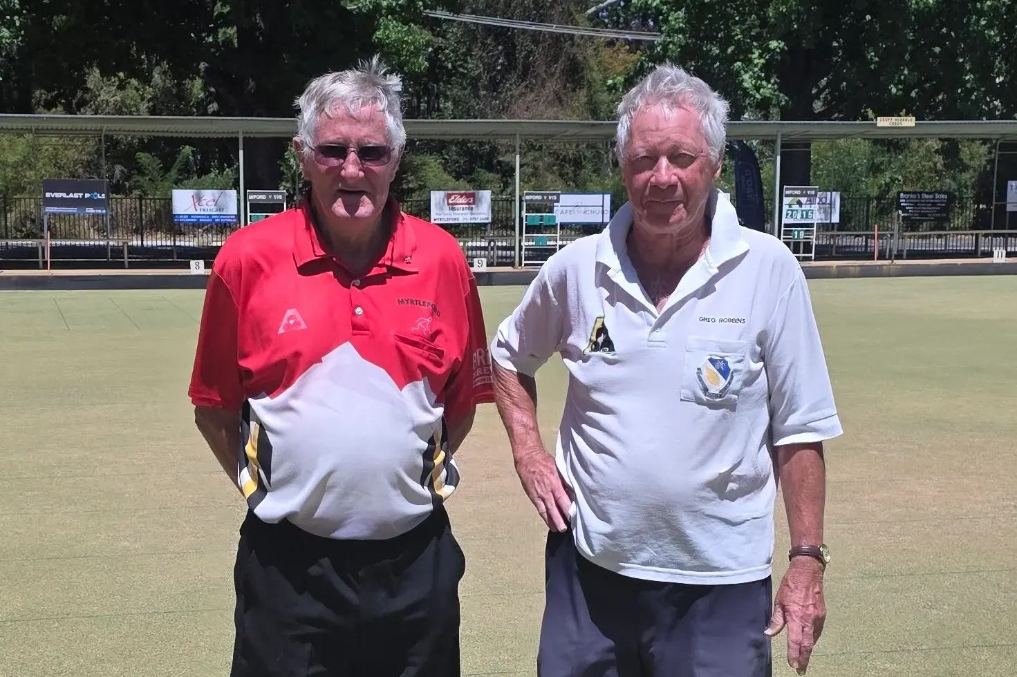 <p>THE BEST: Men\\'s club champion Greg Robbins (right) with runner up Graham Burrington.</p>\\n