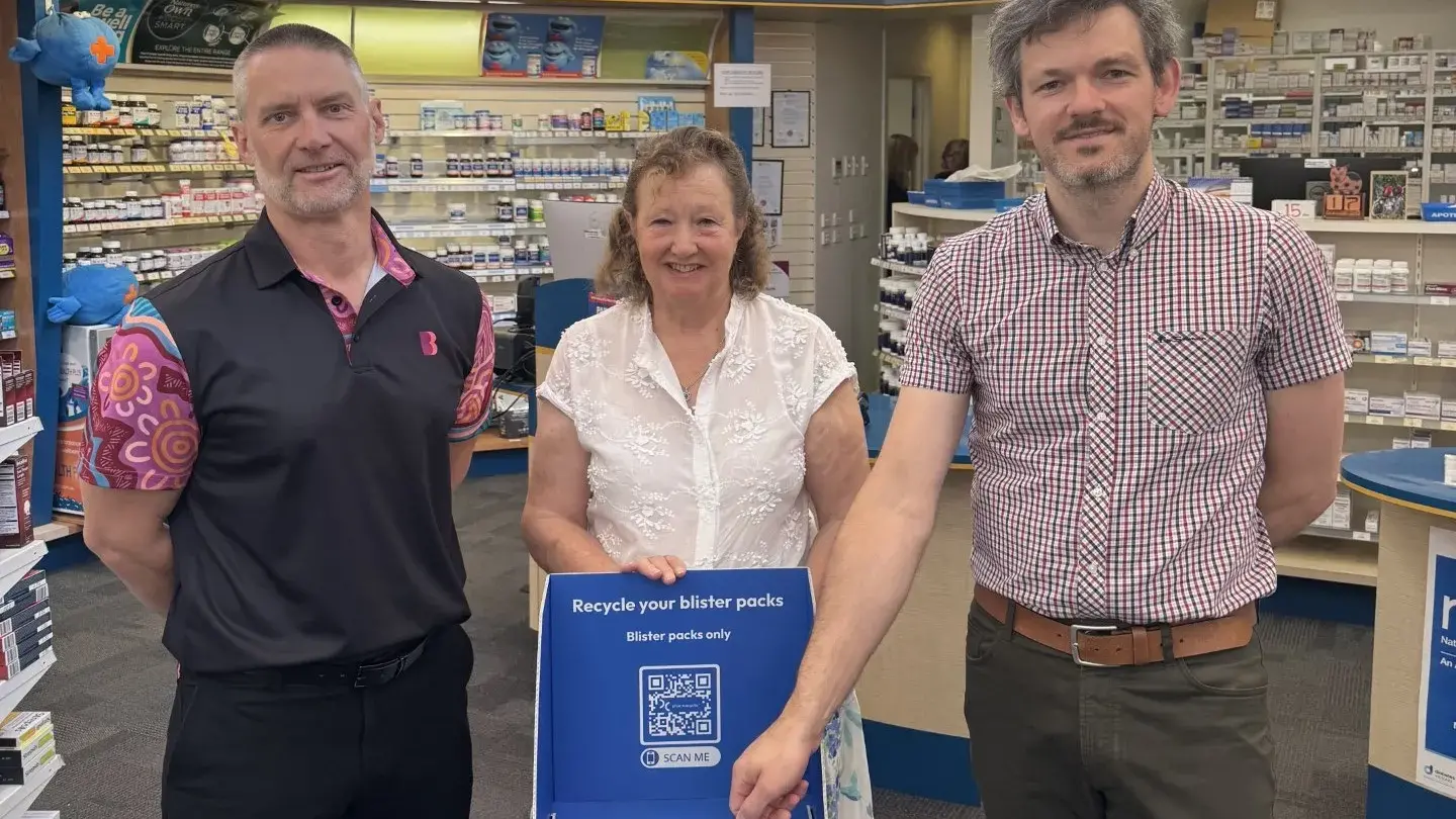 Blister packs boxed up in Bright