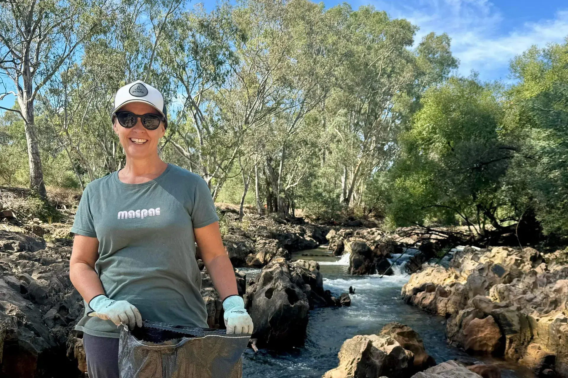 <p>KEEP UP THE CLEAN UP: Jade Cartwright lent a hand to maintain a pristine environment at last year\\'s working bee. PHOTOS: Myrtleford & District Landcare & Sustainability Group Inc.</p>\\n
