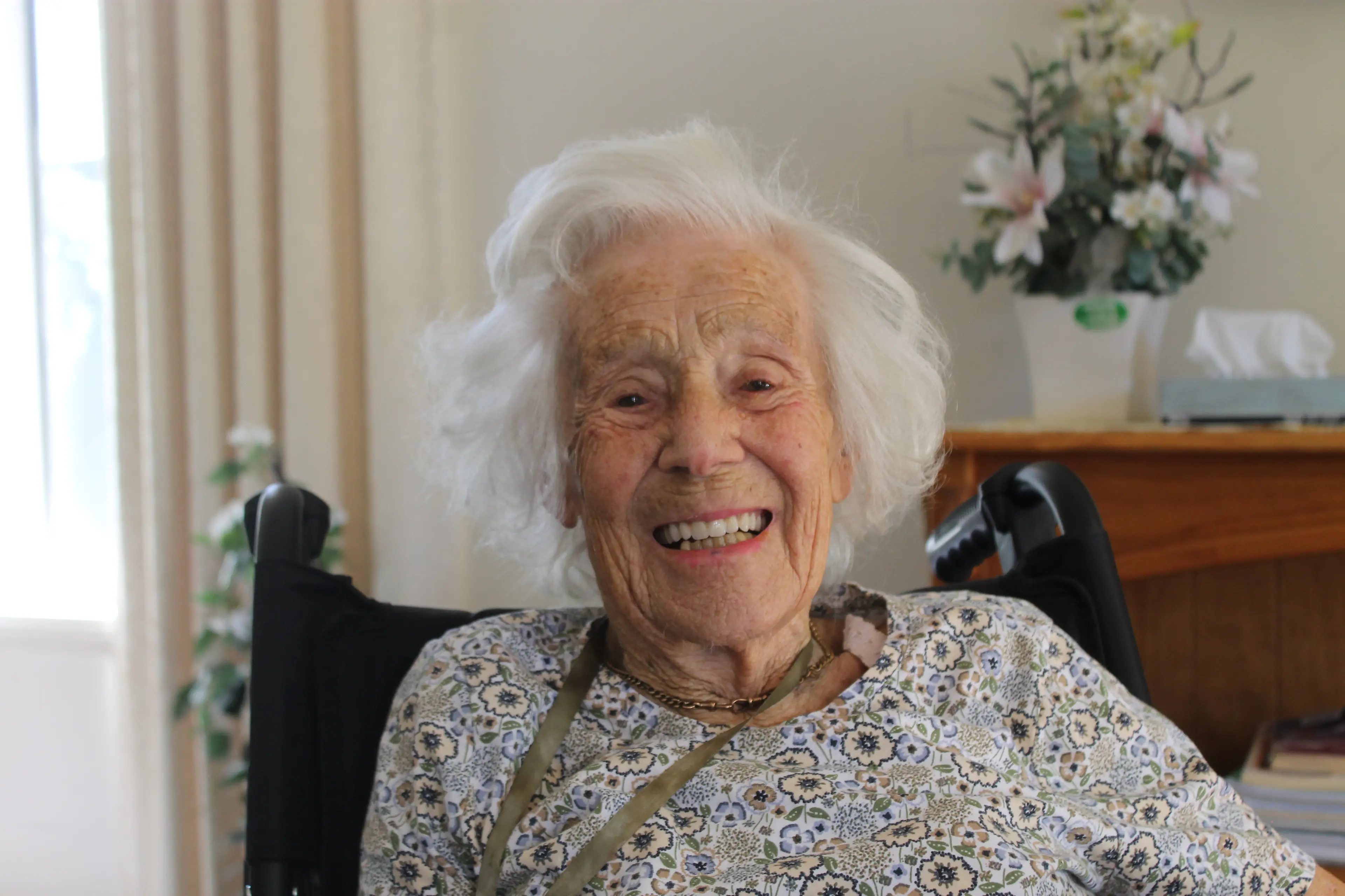 <p>HAPPY ONE HUNDRED: Lorraine Clasby was happy to talk about moments from her life over the past 100 years. PHOTO: Phoebe Morgan</p>\\n