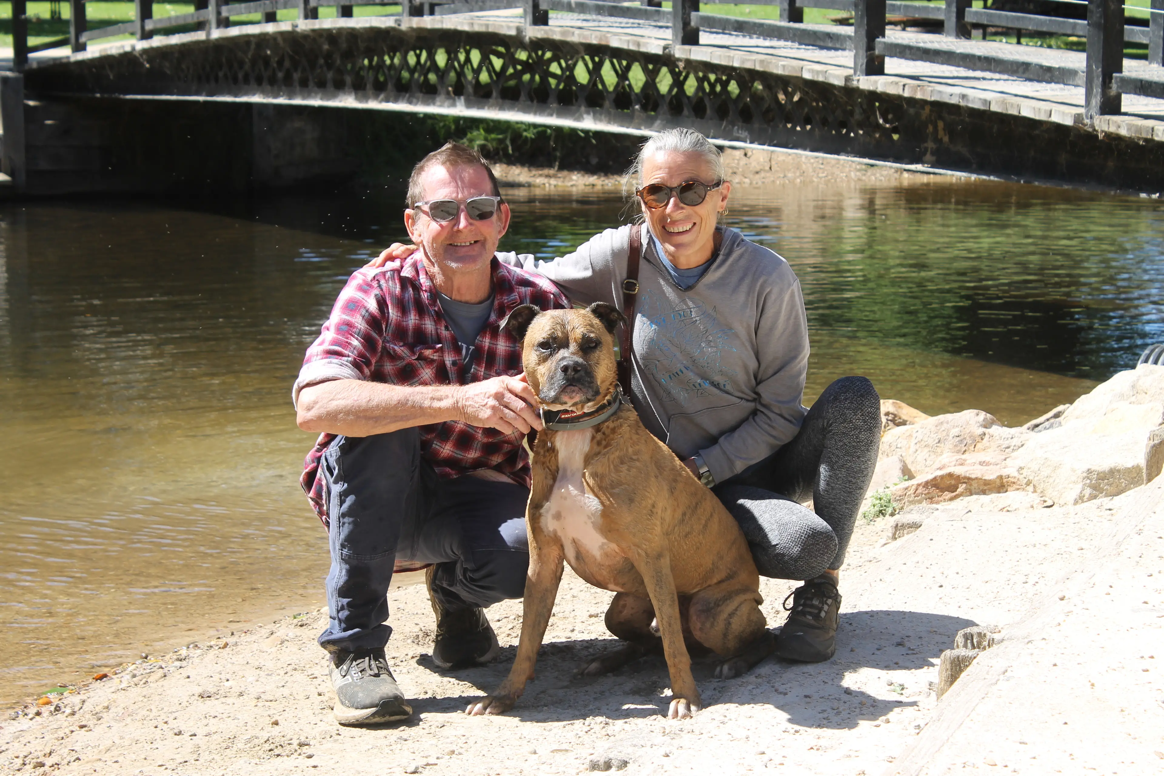 <p>Bright\\'s people around town: Bob, Aitch the Staffie and Karen Cumming.</p>\\n