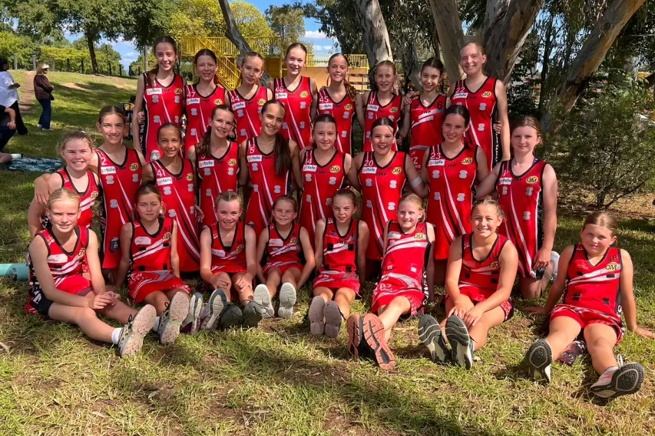 <p>GO SAINTS: The 2026 Myrtleford Netball Club representative squad.</p>\\n