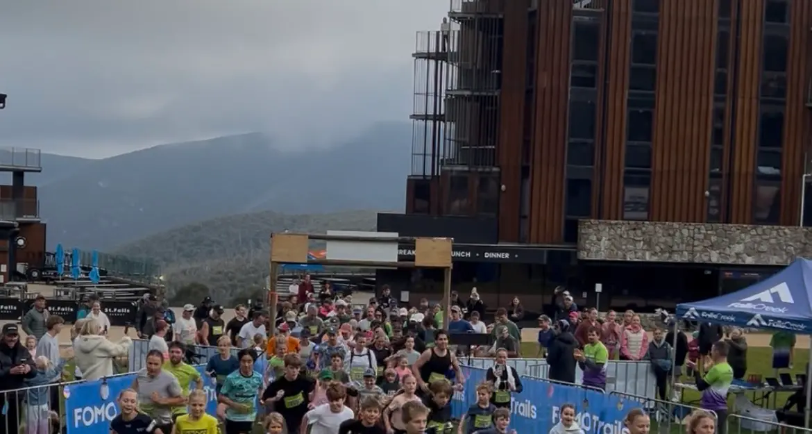 Running for fun at Falls Creek on Easter Saturday