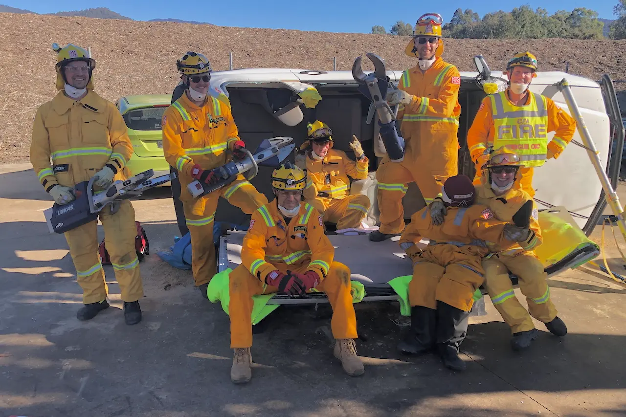 <p>SKILLED UP: Another six members of the Mt Beauty CFA brigade (from left) Matt Zagorski, Noah Tanzen, Mark Pausler, Nigel Smith, Rob Van den berg and Nick Manson, completed training to become accredited in road rescue operations on the weekend.</p>\\n