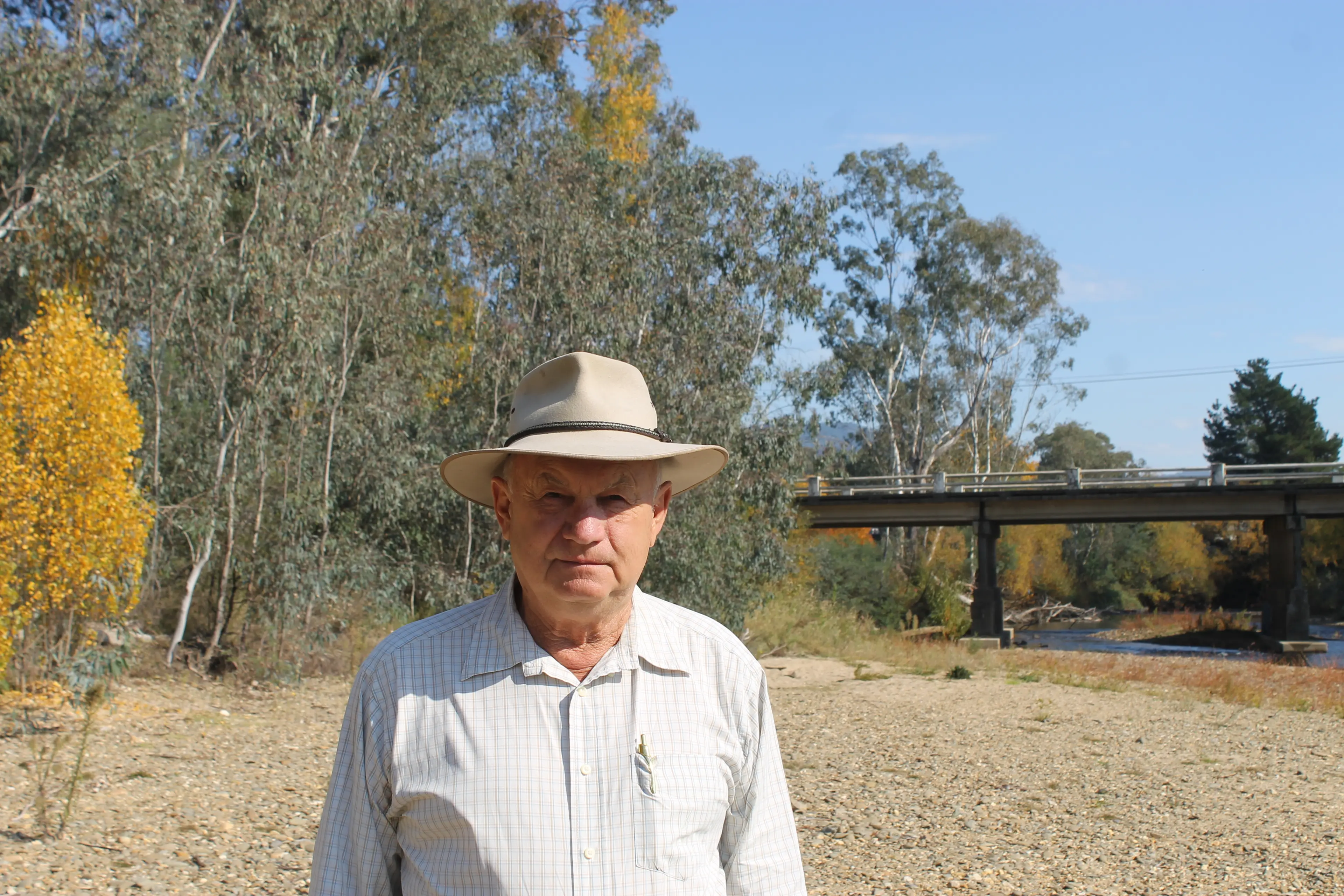 <p>MORE LIKE A BRIDGE TOO NARROW: Ron Janas said community safety was key when designing Nimmo Reserve\\'s new foot bridge, as additions to the existing bridge had been ruled out over time. PHOTOS: Phoebe Morgan</p>\\n