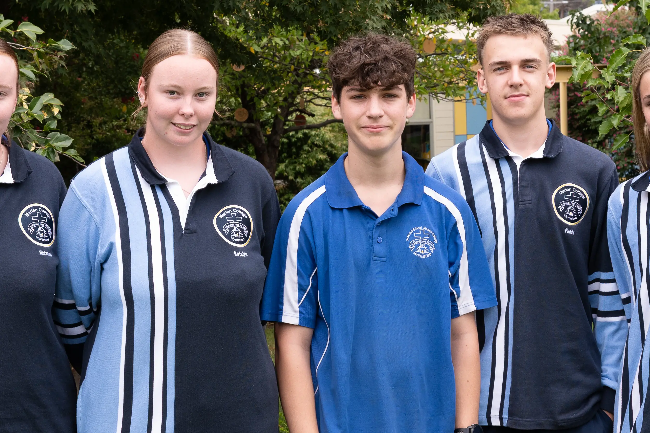 <p>SCOPE FOR SEVERAL SKILLSETS: Marian College students (from left) Rhiannon and Katelyn Shallue, Jesse Sacco, Paddy Smith-Allen and Skylah McPherson are part of the Victorian Pathways Certificate program.  PHOTO: Marian College.</p>\\n
