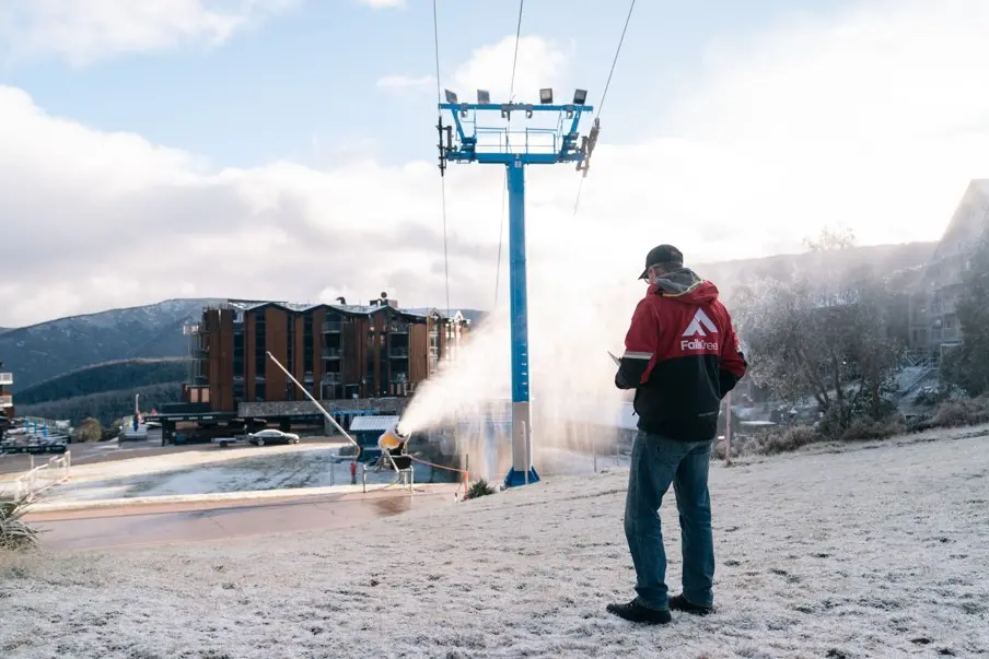<p>ONE MONTH TO GO: \\u201CWe\\u2019ve had a light dusting overnight and are testing all our snow-guns,\\u201D Falls Creek senior mountain operations manager, John Palmer said. \\u201CWe\\u2019re getting excited!\\u201D PHOTO: Falls Creek.</p>\\n
