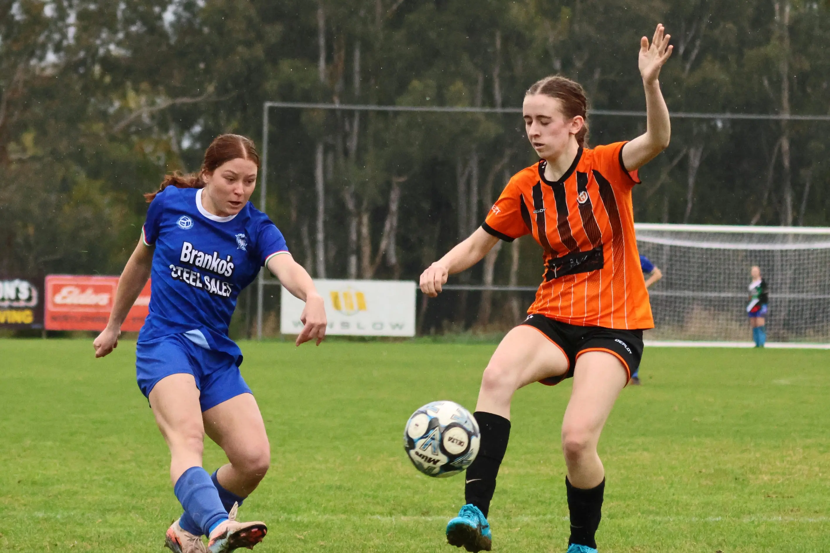 <p>CHANCE: Lily Notarianni boots the ball forward.</p>\\n