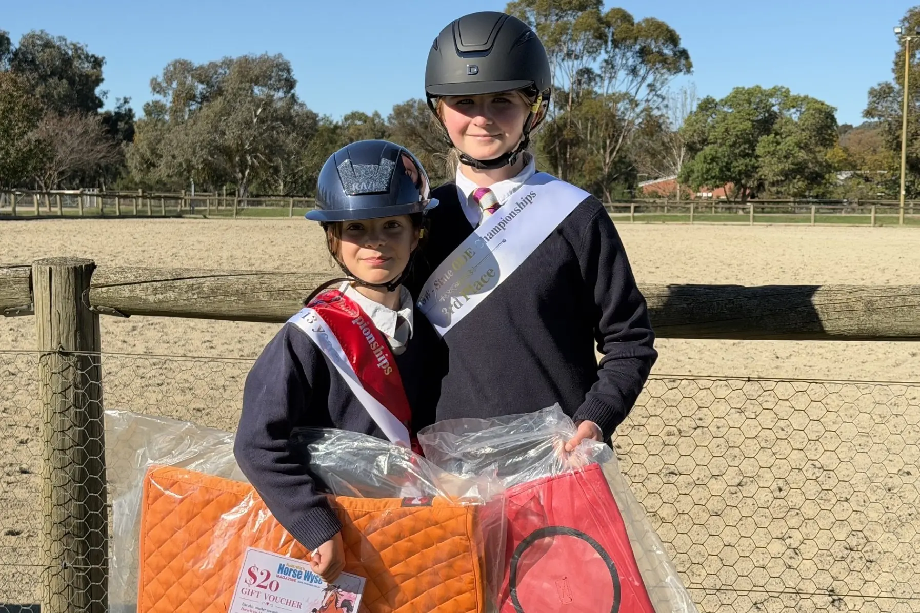 <p>WORTHY WINNERS: The Myrtleford Pony Club\\'s Ella Hamilton and Elsey Murtagh took out Reserve Champion and Third-places at this month\\'s State Championships. PHOTOS: Myrtleford Pony Club.</p>\\n