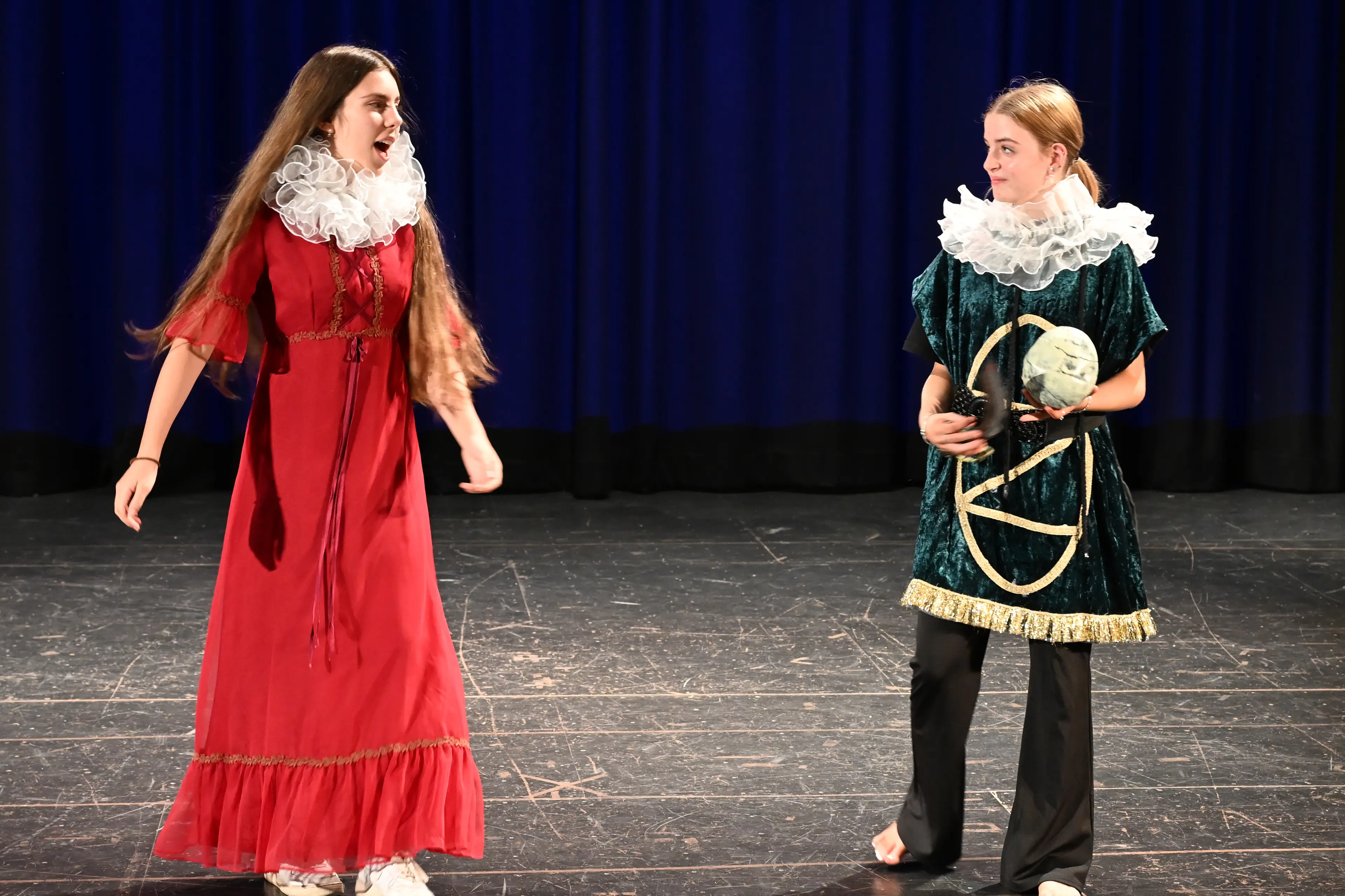 <p>POLISHED PERFORMANCE: Olive Muccio (left) and Olivia Cannata joined their fellow Marian College students in rehearsals last week to prepare for the opening night of their production of \\'The Good, The Bard & The Aussie\\' this week. PHOTO: Marian College.</p>\\n