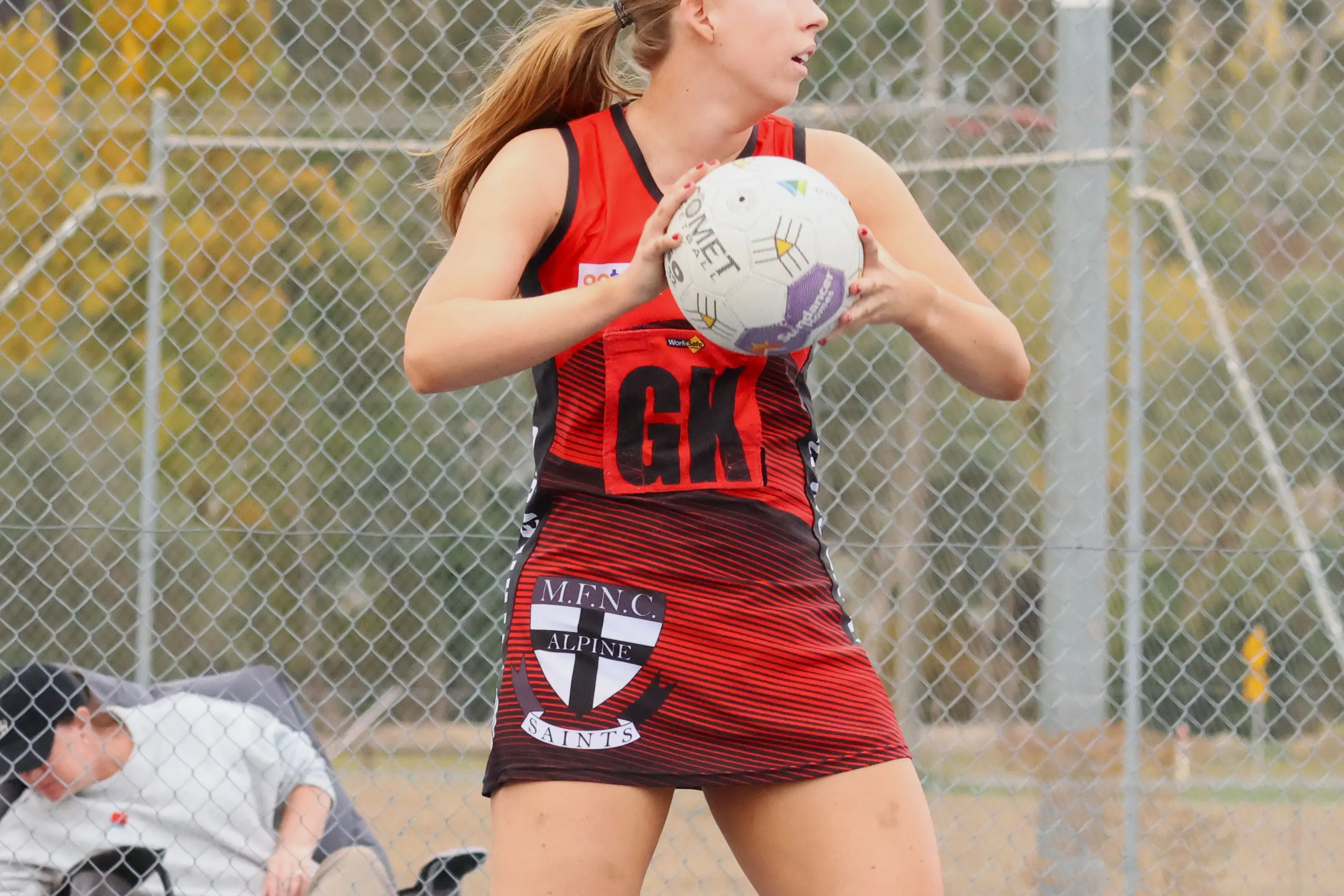 <p>BEST OF THE BUNCH: Niamh Thorn had a great game on a challenging opponent. PHOTO: Janet Watt.</p>\\n