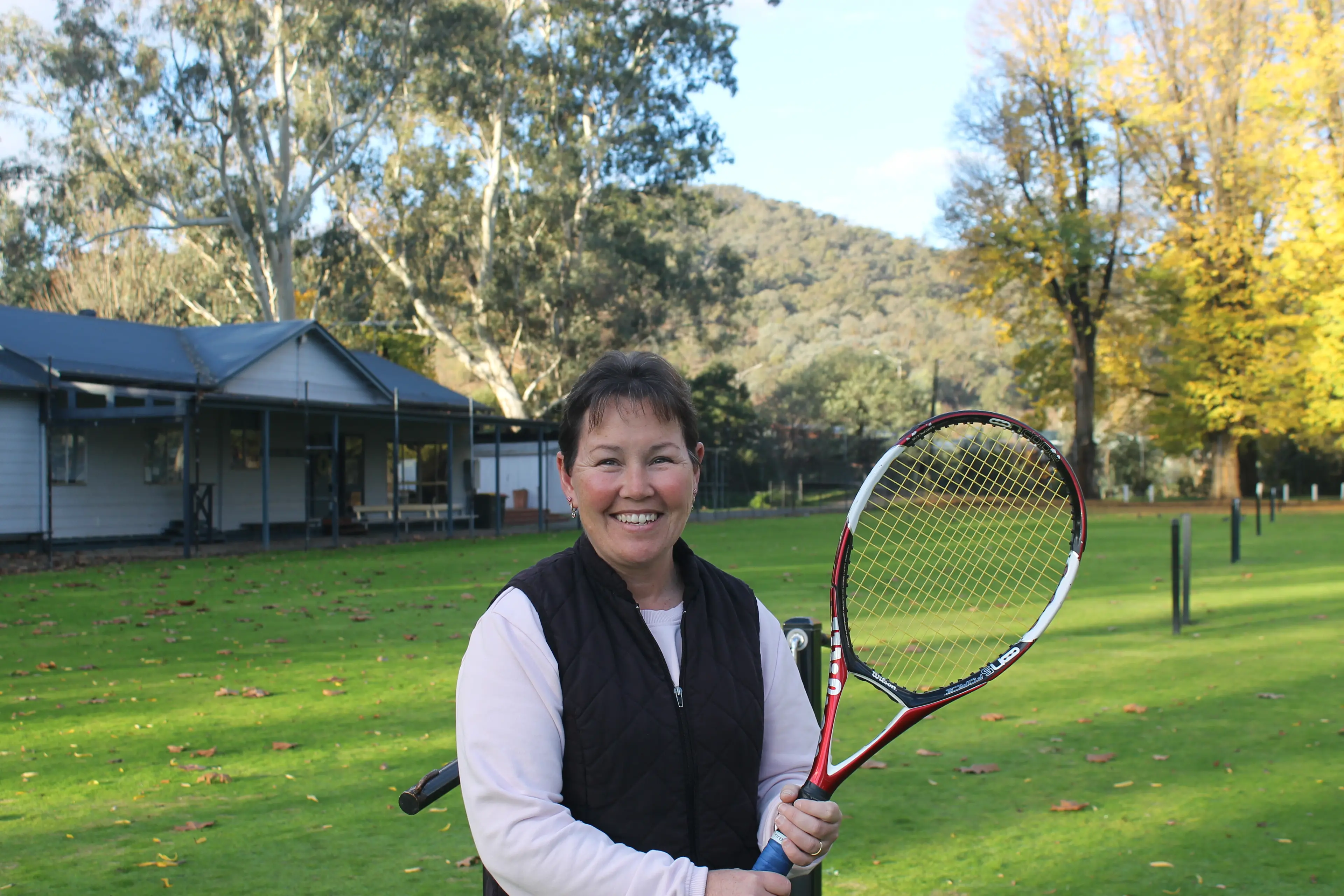 <p>MAKING A MOVE: MLTC secretary, Jayne Pozzan explained the lawn courts were retired for the season, but players can still drop by the McNamara Reserve courts on Thursdays if they want to practice. PHOTO: Phoebe Morgan.</p>\\n