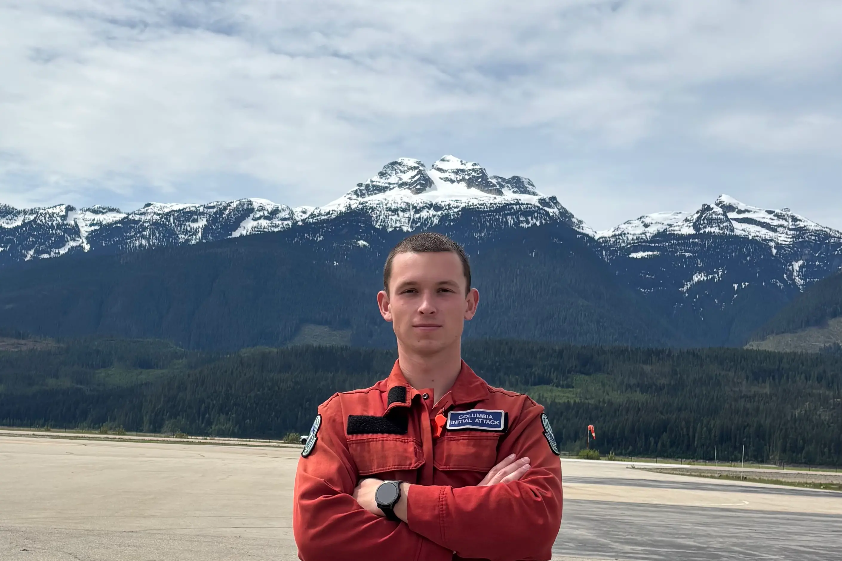 <p>REACHING NEW HEIGHTS: Kobei Holmes pictured in his British Columbia Wildfire Service uniform.</p>\\n