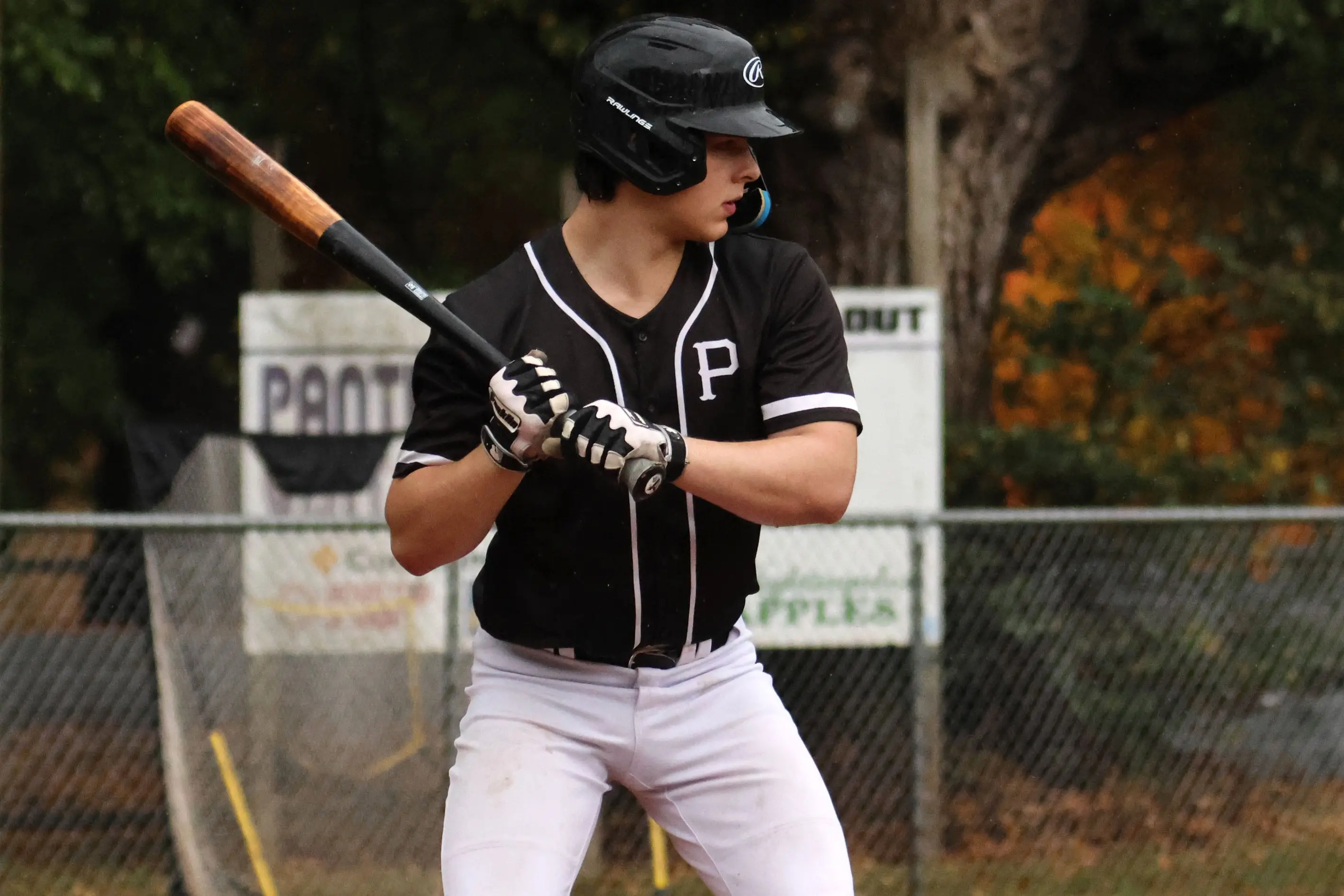 <p>AT THE PLATE: Mason Anders at bat for the Panthers. PHOTO: Janet Watt</p>\\n