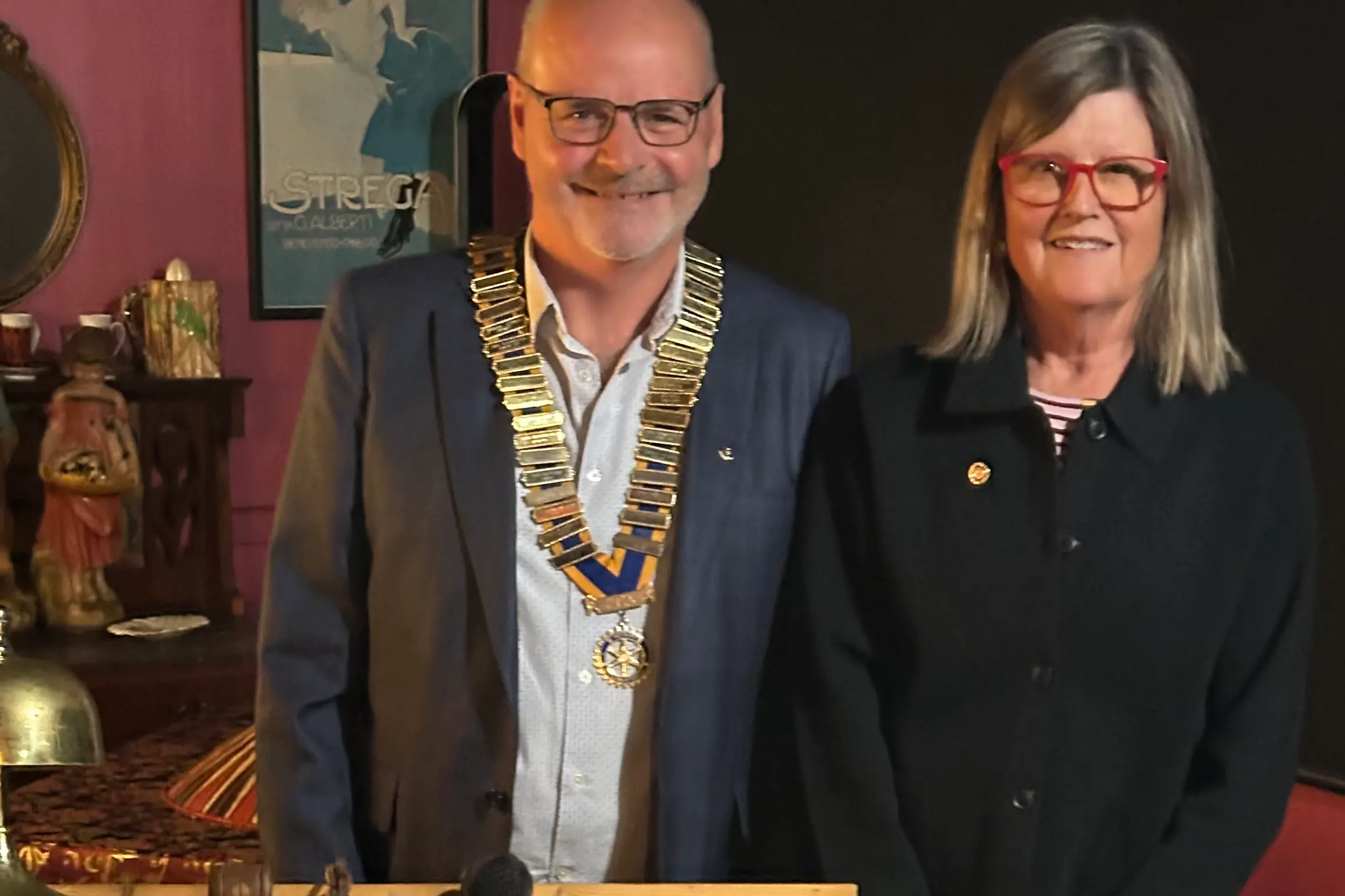 <p>CHANGEOVER: Mount Beauty Rotary Club incoming president Phil Rundle with outgoing president Jane Zagorski.</p>\\n