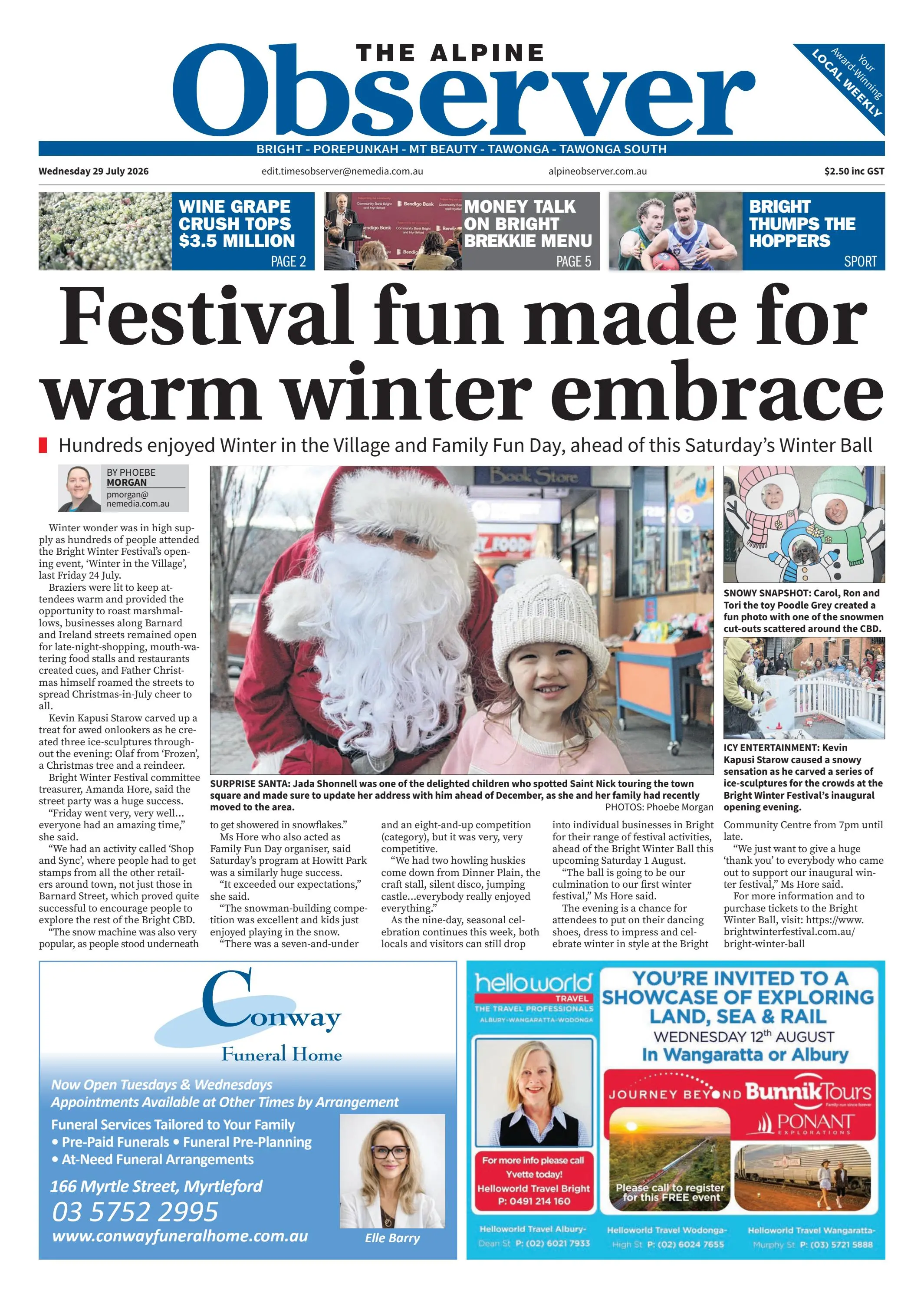 Alpine Observer, Wednesday 29 July 2026