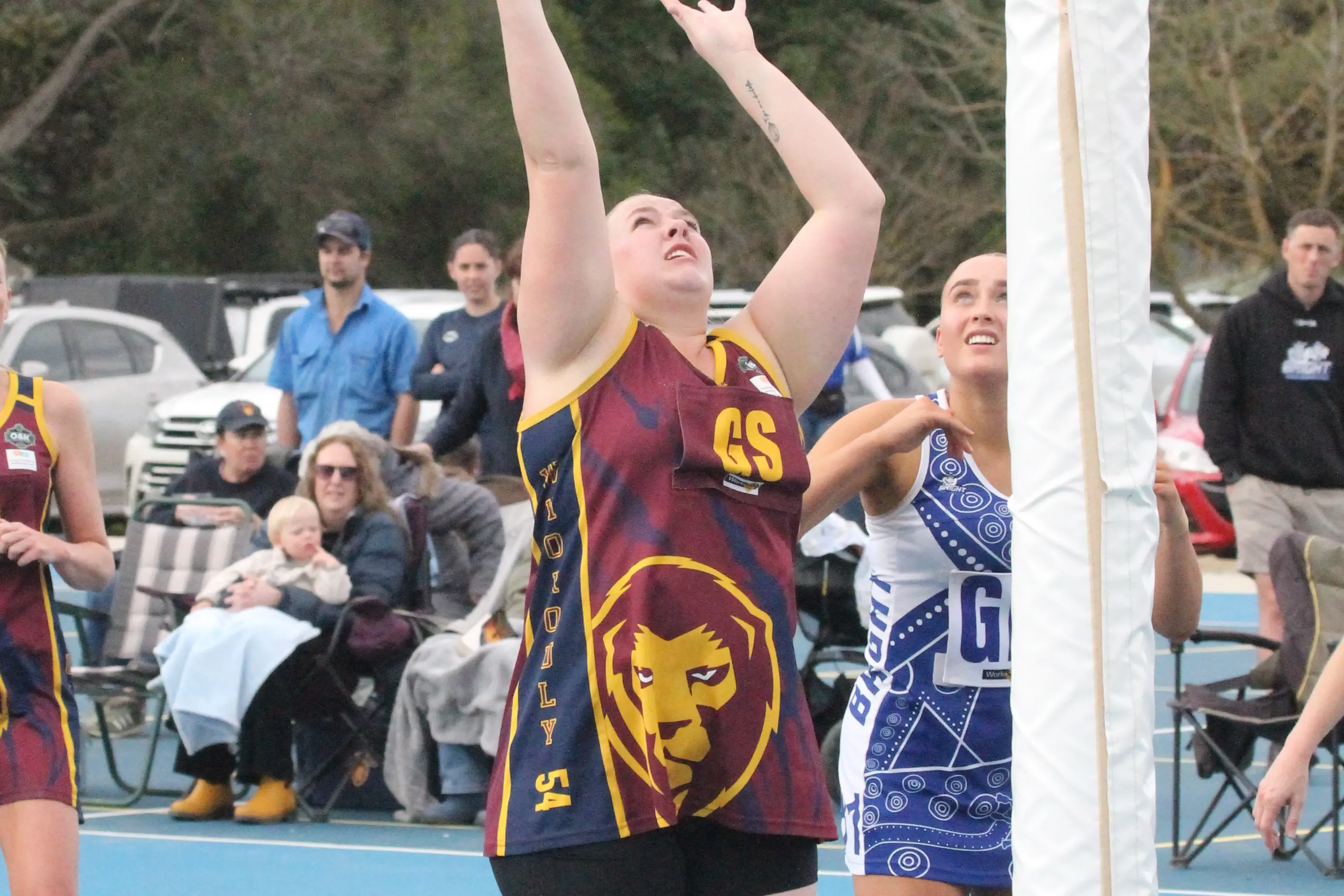 <p>SUPER SHOT: Abbey Forrest shot 56 goals at 93 per cent accuracy in the Lions\\' win over Bright. PHOTOS: Nathan de Vries</p>\\n