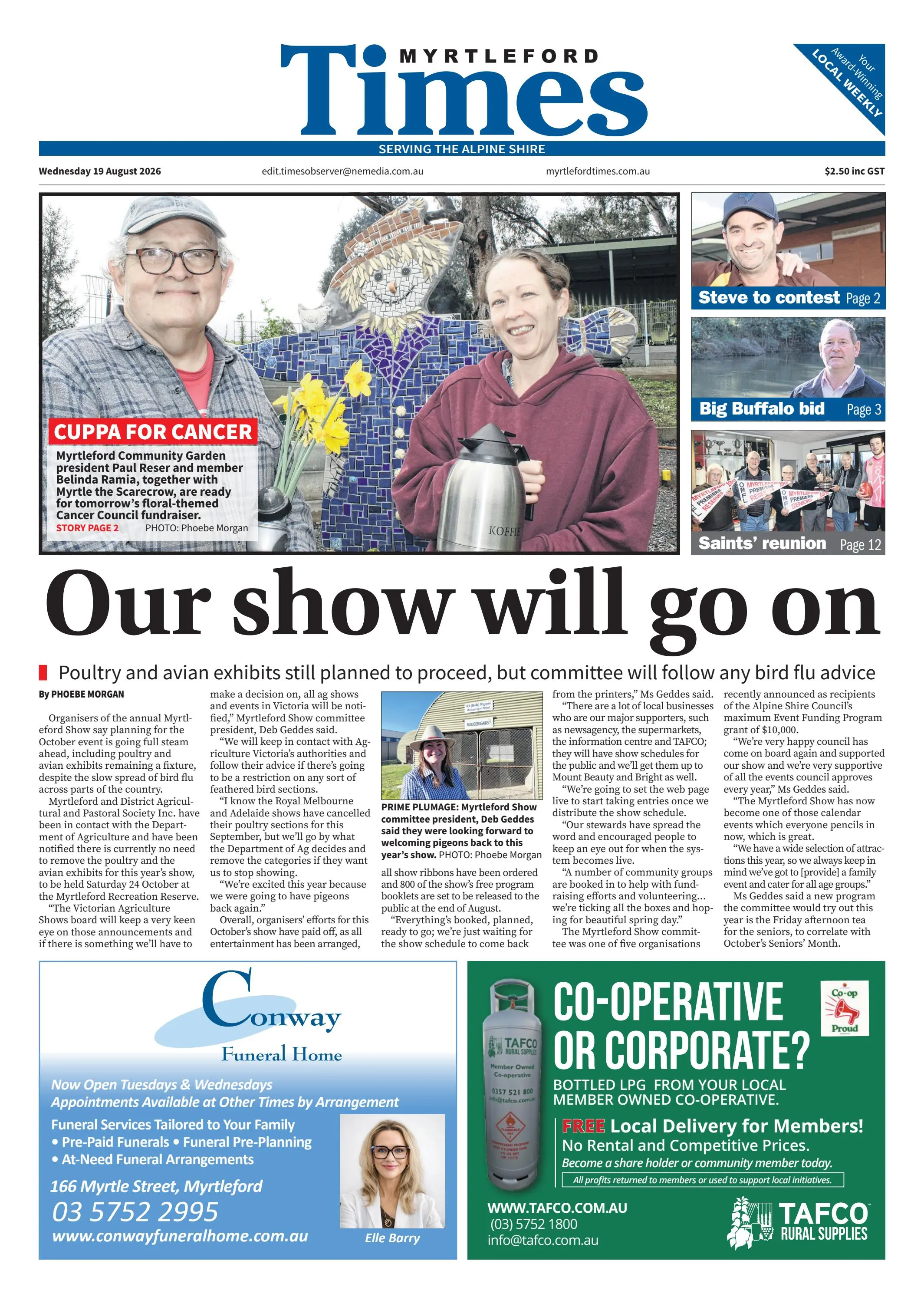 Myrtleford Times, Wednesday, August 19, 2026