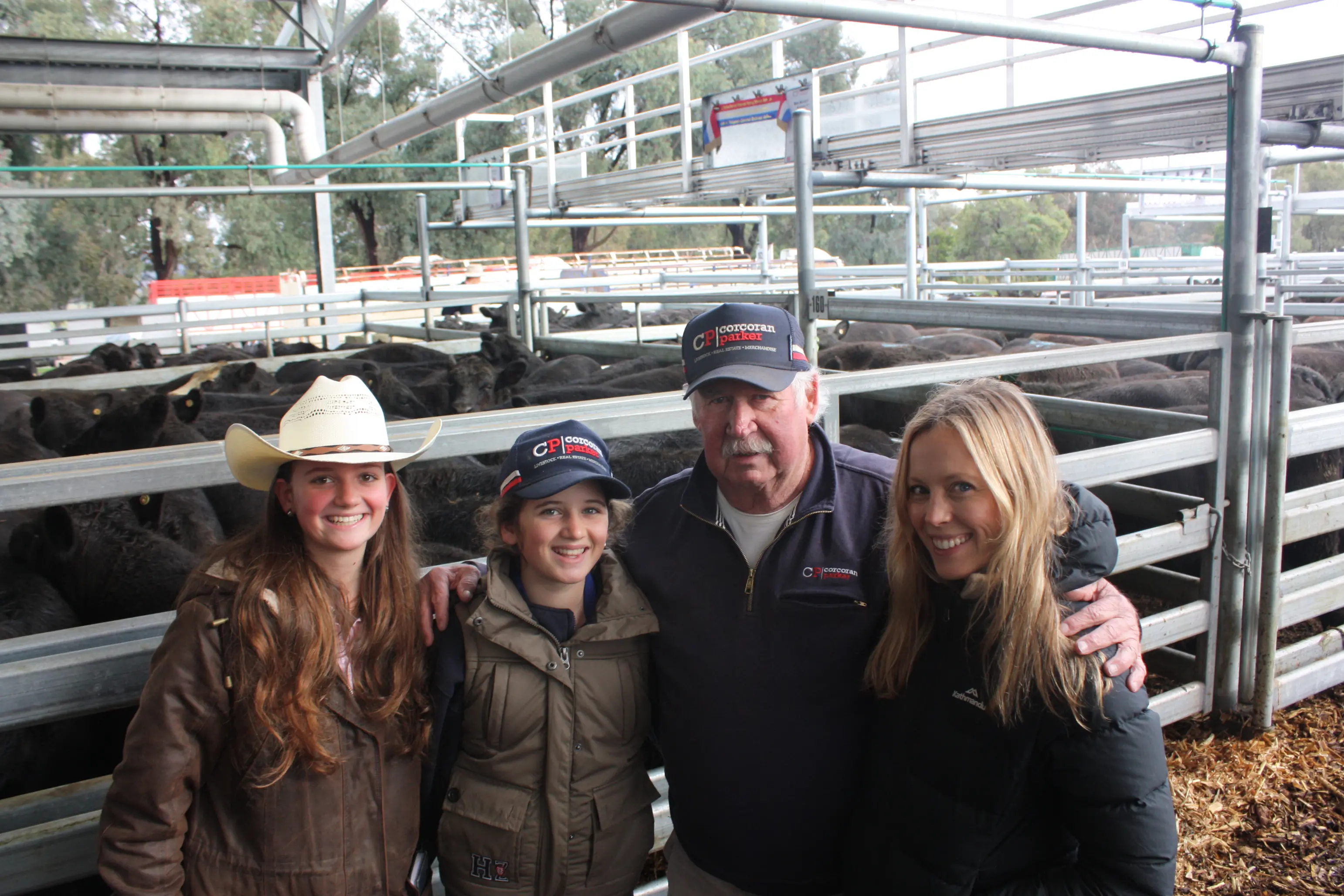 <p>GOOD BUSINESS: Grace Cilia (left), Mila Willick, Rowdy Purcell and Ashlee Willick at the Wangaratta Gordon Sinclair Memorial Weaner Sale on Thursday where they presented the best pen of heifers from the massive 5443 head yarding. PHOTO: Bailey Zimmermann</p>\\n