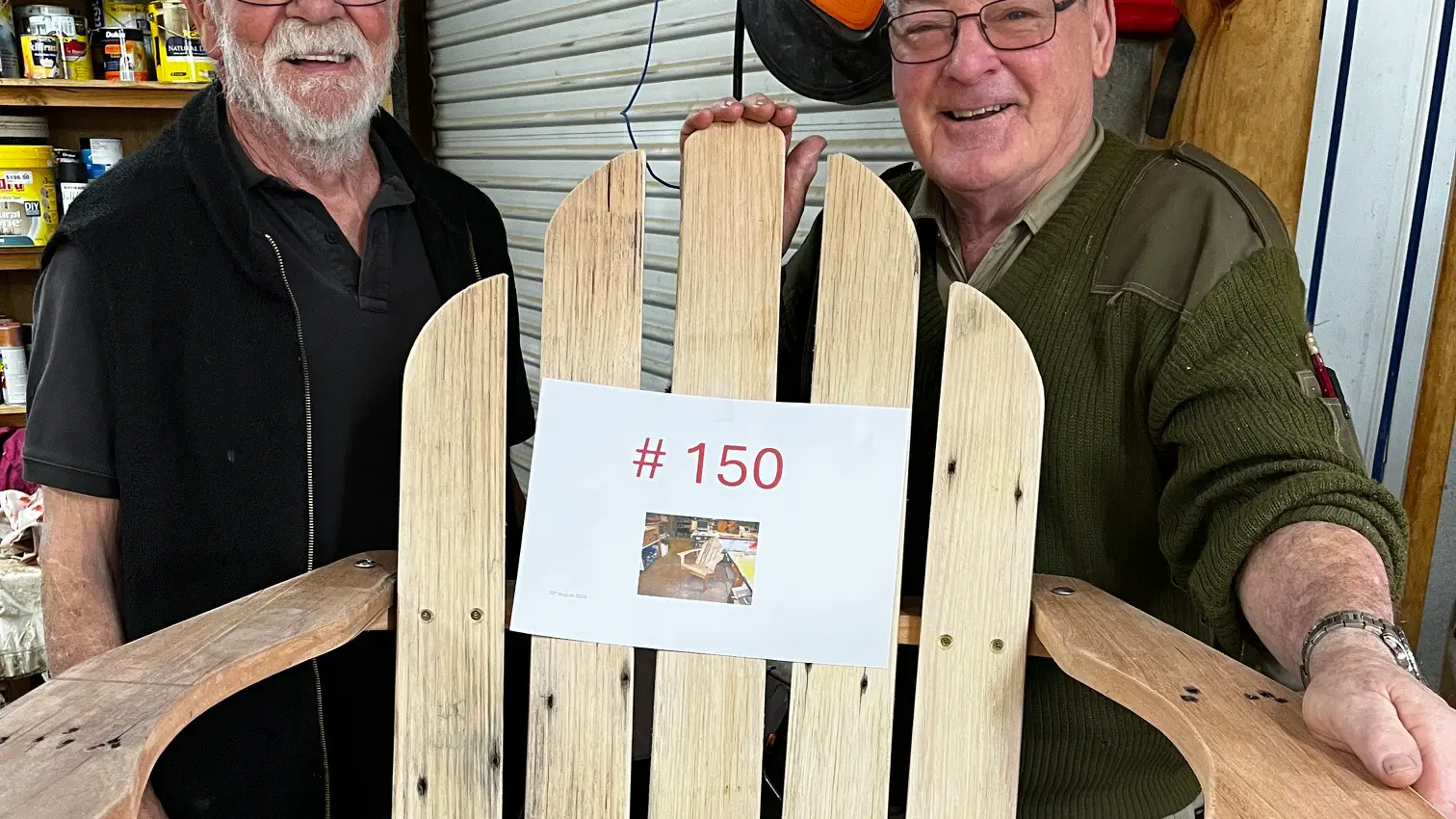 Myrtleford Men's Shed makes its 150th Adirondak Chair