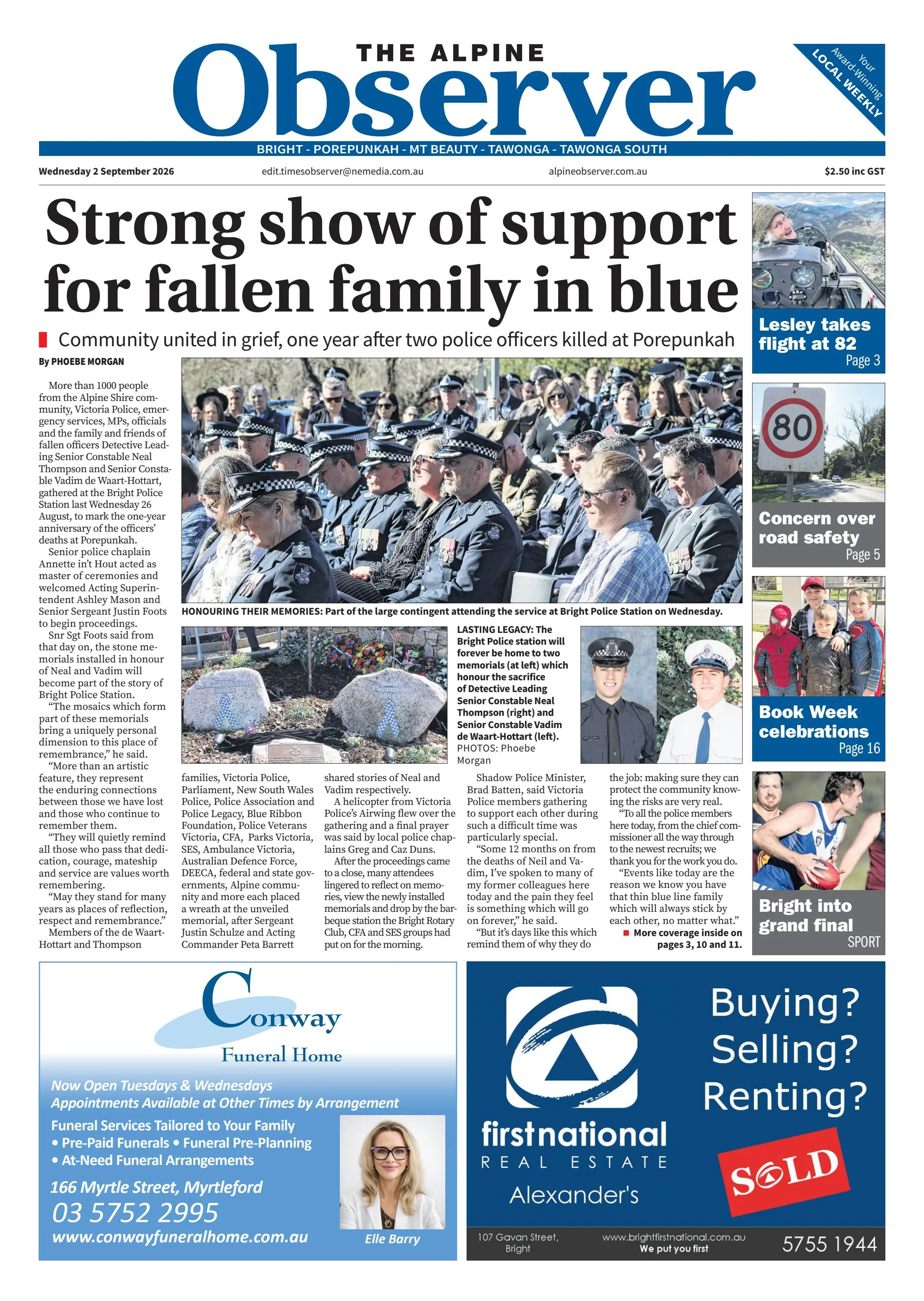 Alpine Observer, Wednesday, 2 September, 2026
