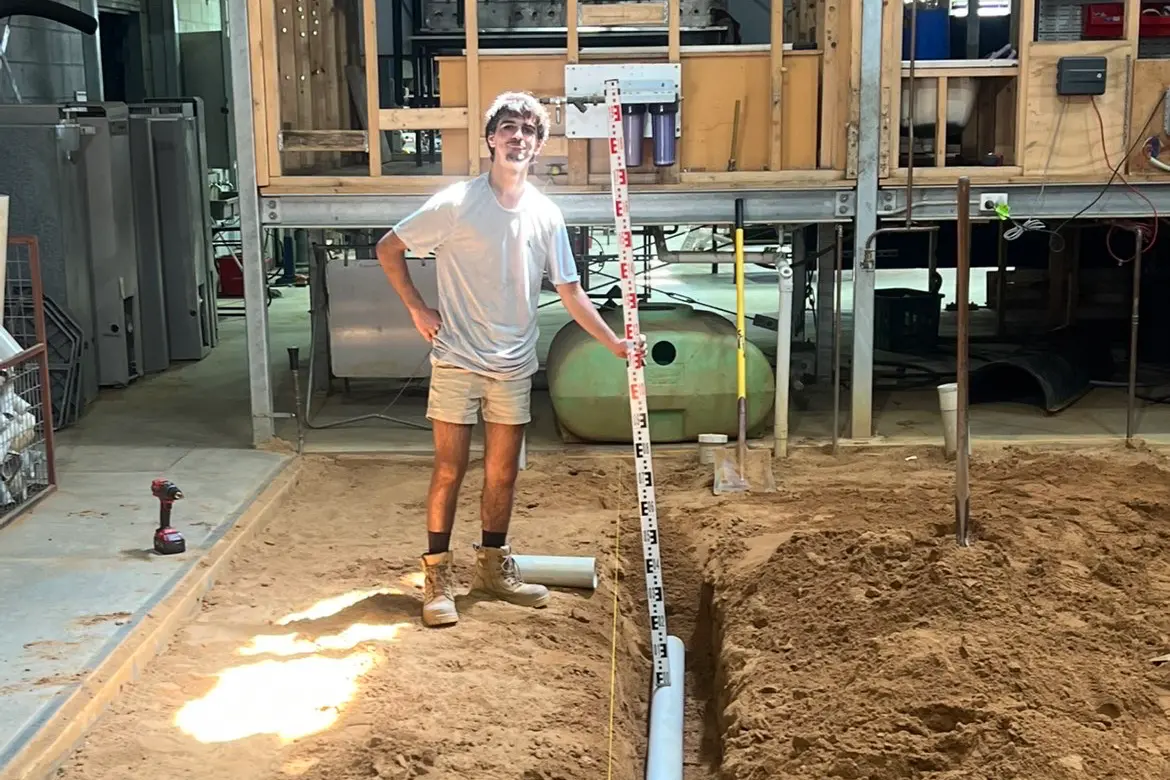 TAFE, work experience helping John pursue plumbing