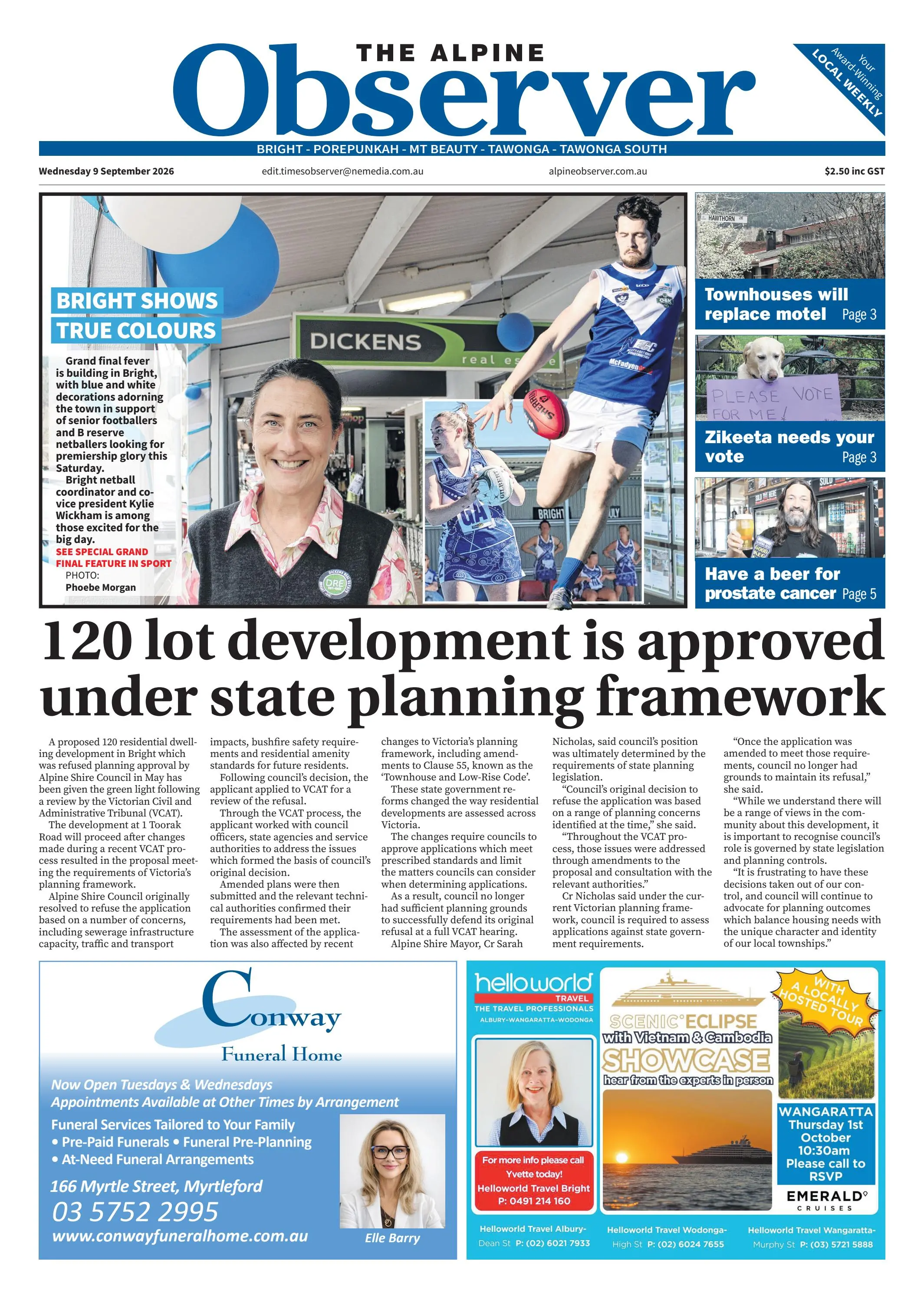 Alpine Observer, Wednesday, 9 September, 2026
