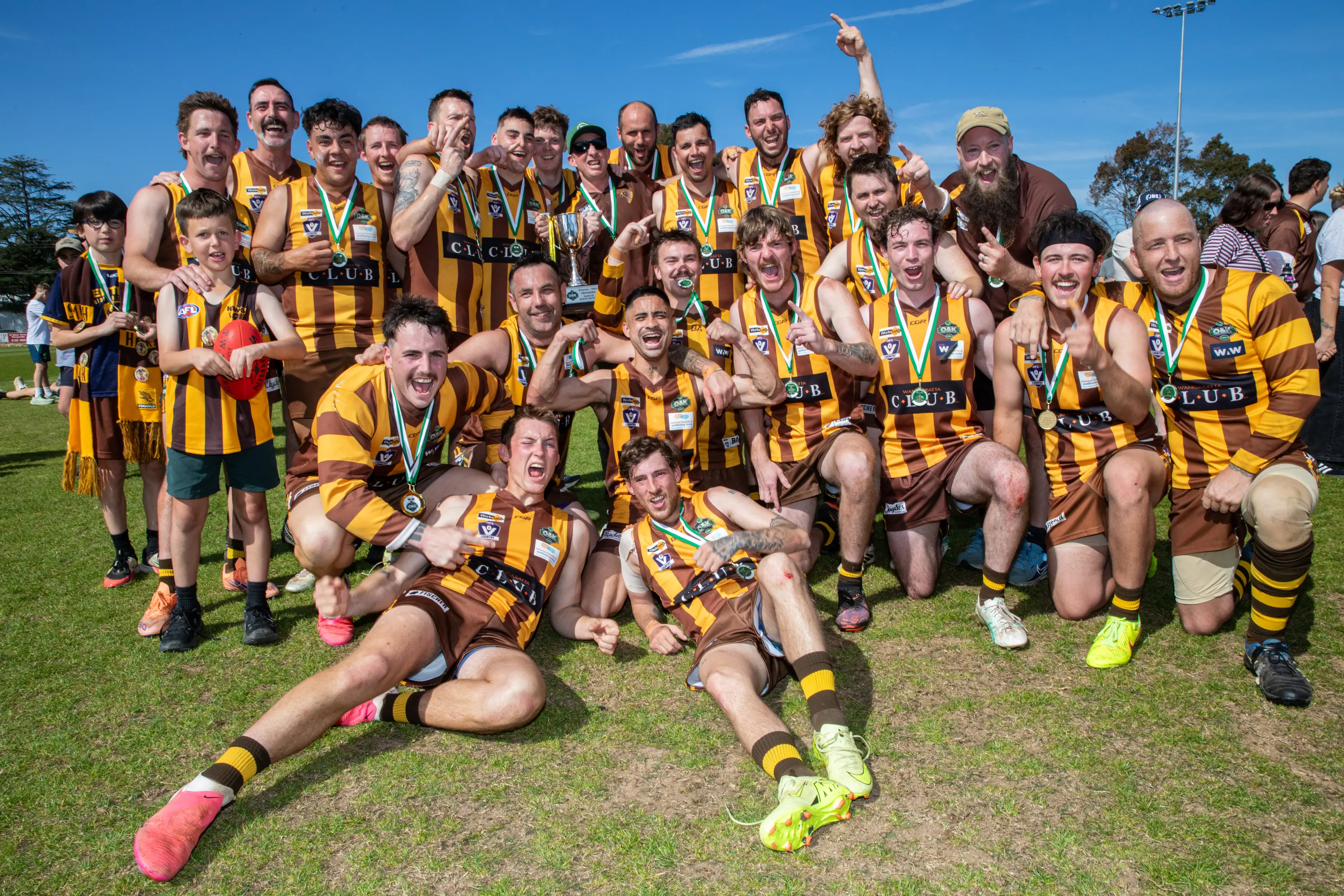<p>FLYING HIGH: The North Wangaratta reserves premiership team. PHOTOS: Marc Bongers</p>\\n