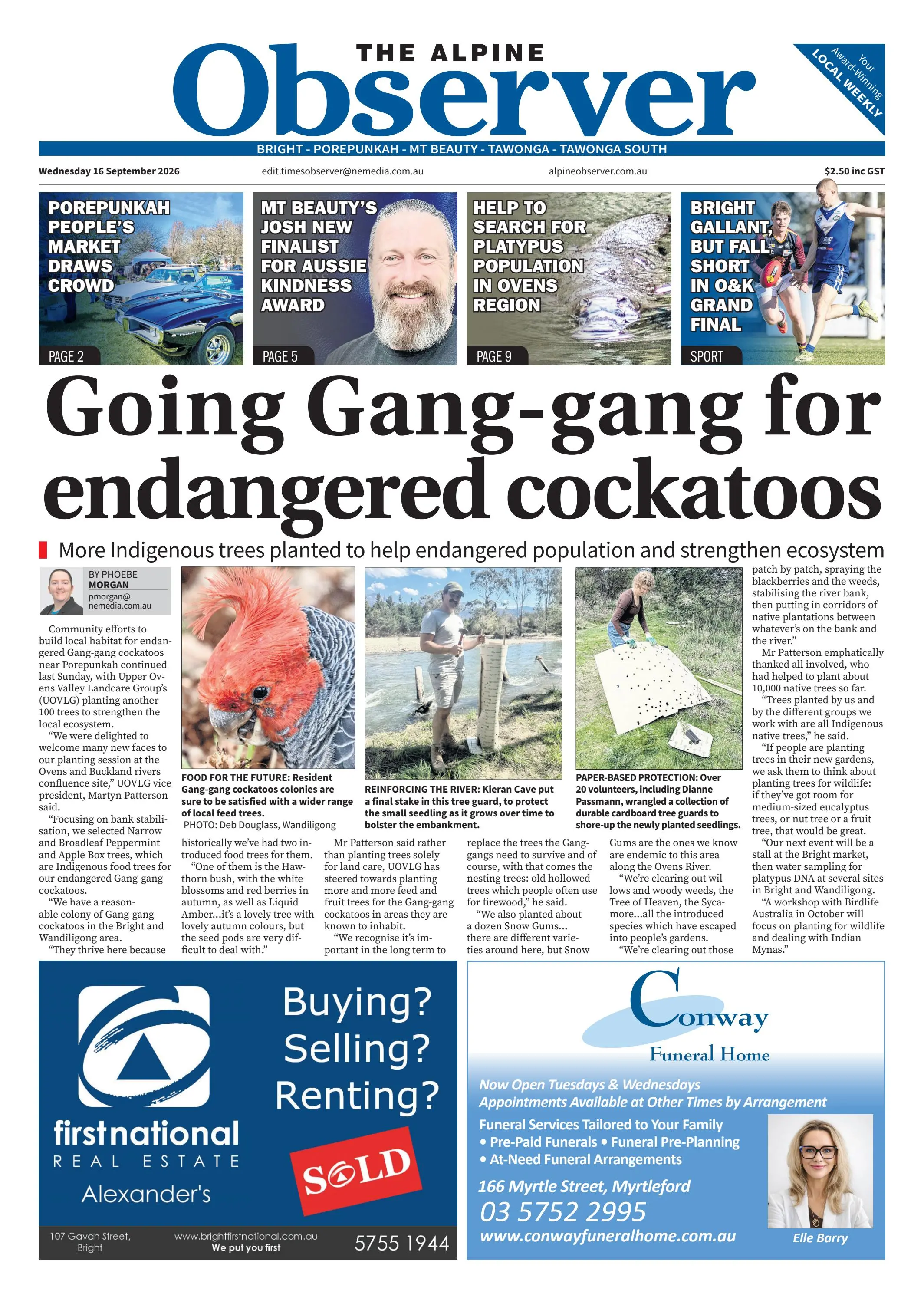Alpine Observer, Wednesday, 16 September, 2026