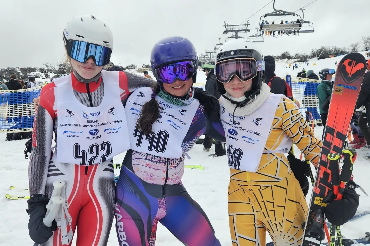 <p>TEAM EFFORT: Bright P-12 College\\'s alpine division three female team of (from left) Eleanor Chlebna, Evie Brown, Sophie Joyce-Berndt placed sixth at the Victorian Interschools and then eighth at the Australian Interschools. PHOTOS: Bright P-12 College.</p>\\n