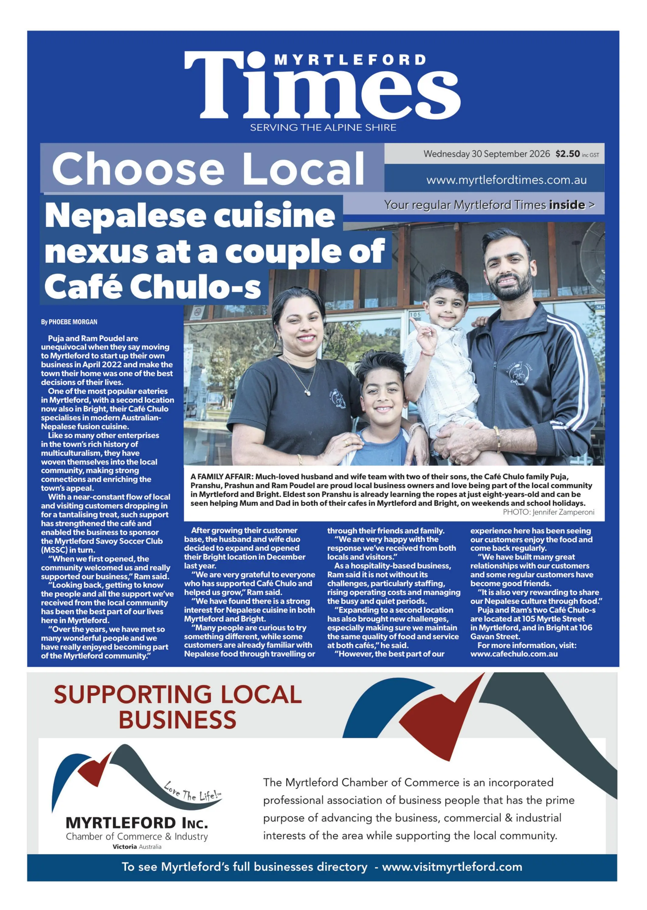 Myrtleford Times Choose Local, Wednesday, 30 September, 2026