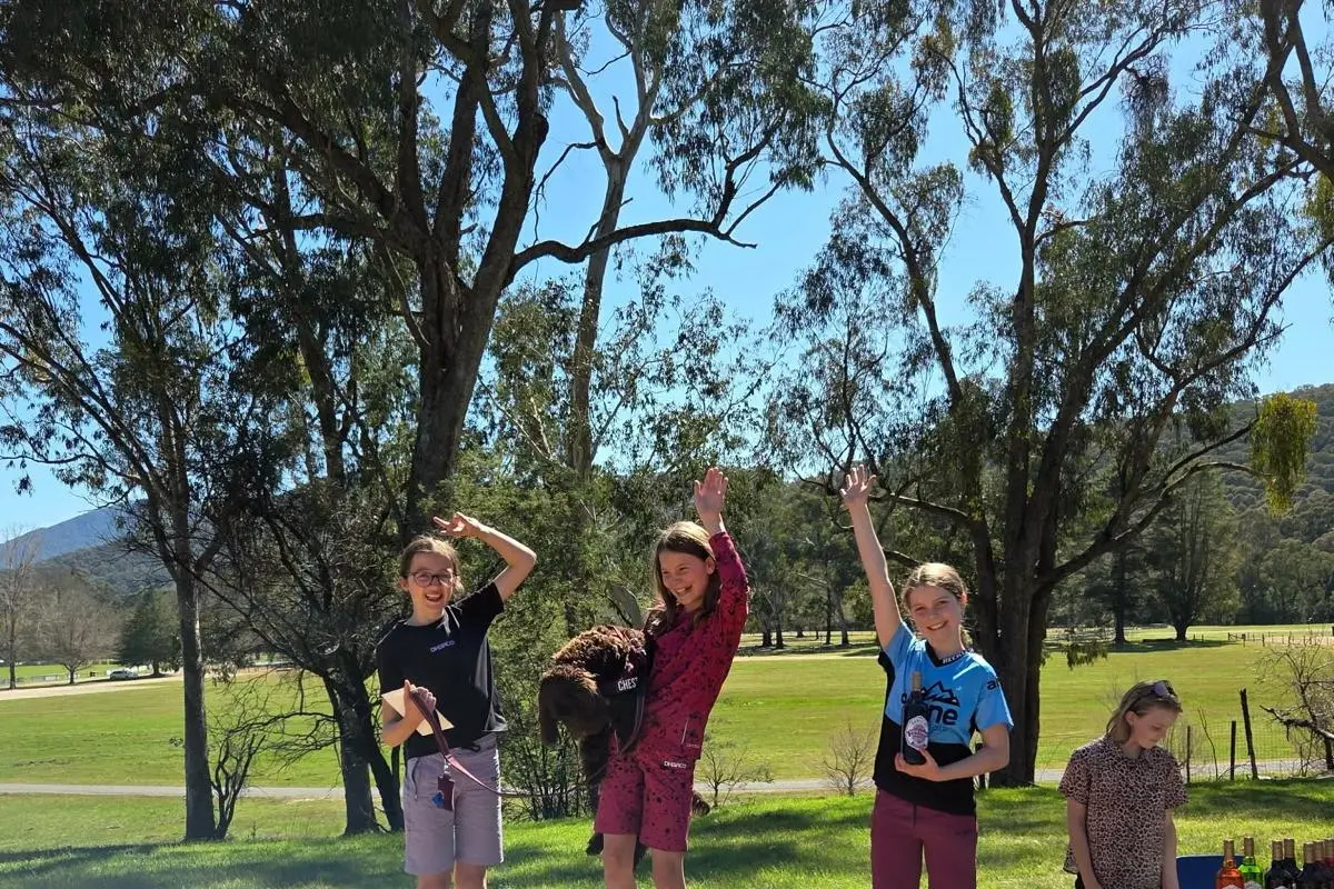 <p>TOP THREE: U13 female winners Lucy Gifford (centre), Hannah Mangan (left) and Matilda Gray.</p>\\n