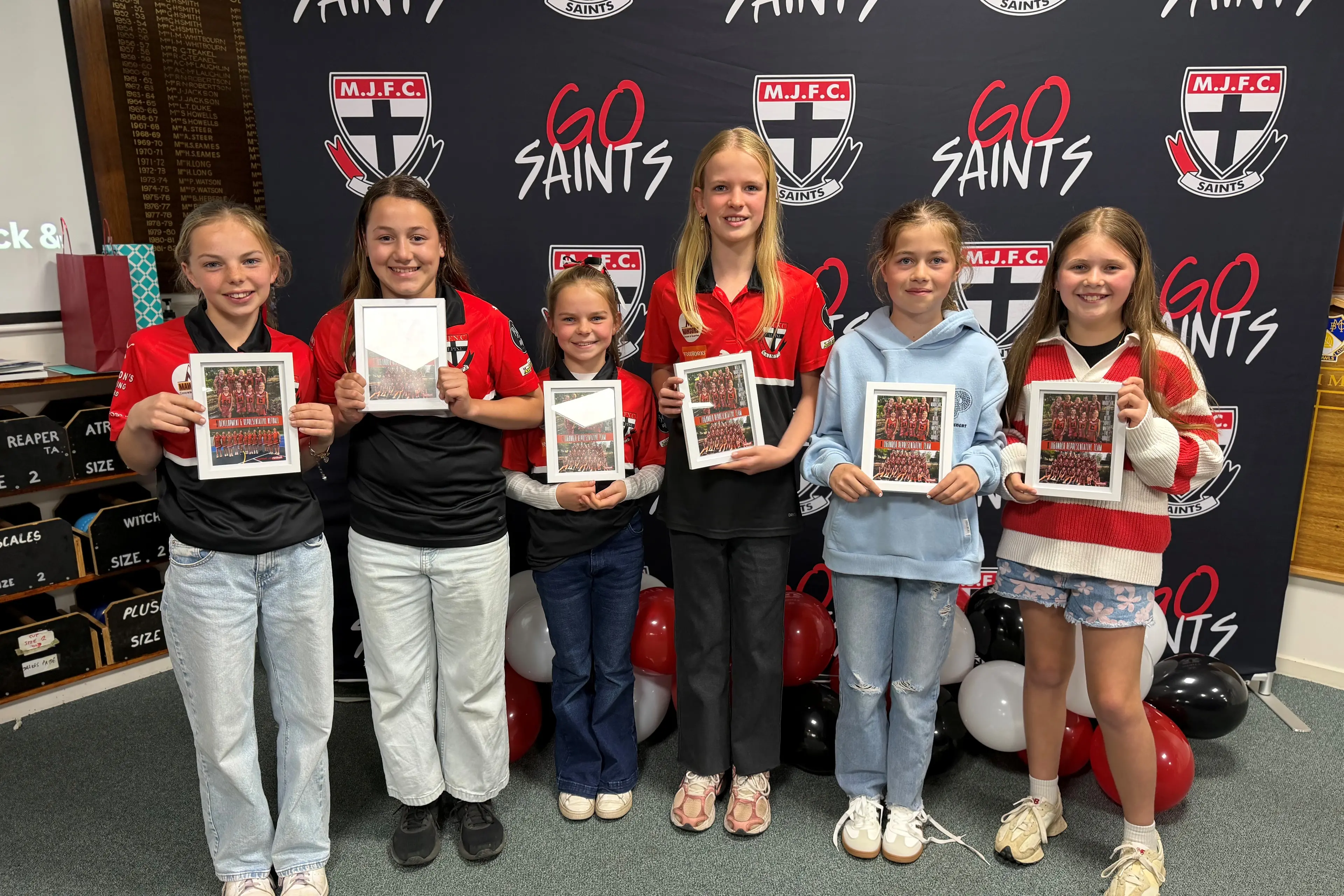 <p>WELL DONE: 11 and under rep players (from left) Maisie Fitzpatrick, Maddison Sultana, Eve Fitzpatrick, Heidi Murray, Brodie Pozzan, and Sophie Kimball (absent: Milla McAlpine, Zoe Richter, Ivy Lewis, training partners Violet Traini and Pippa Carrol).</p>\\n