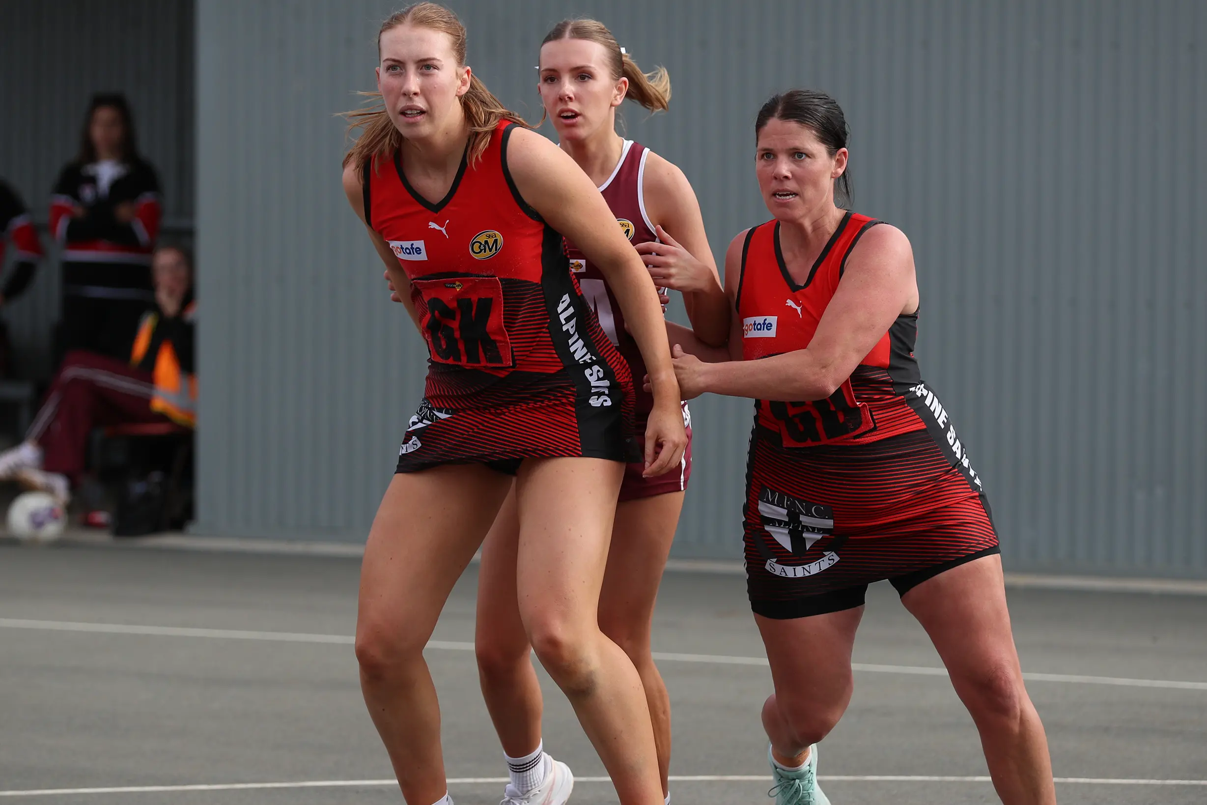 <p>MARCHING IN: Tina Way (right) will resume her coaching role with the Saints\\' A grade side for season 2027. </p>\\n