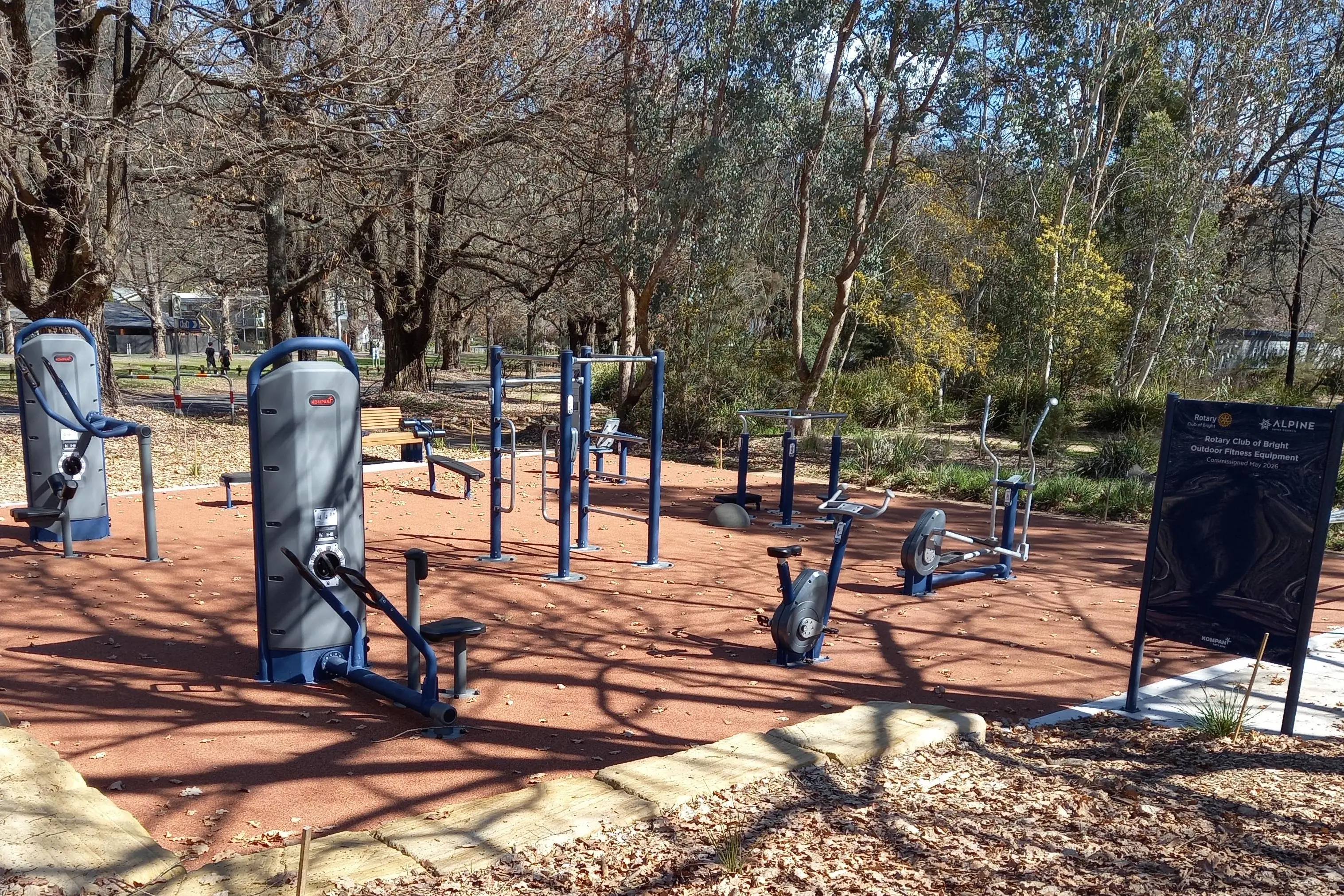 <p>FREE CLASSES: The outdoor fitness equipment behind the Bright Community Centre, adjacent to Railway Avenue, will be the focus of sessions kicking off this month. </p>\\n