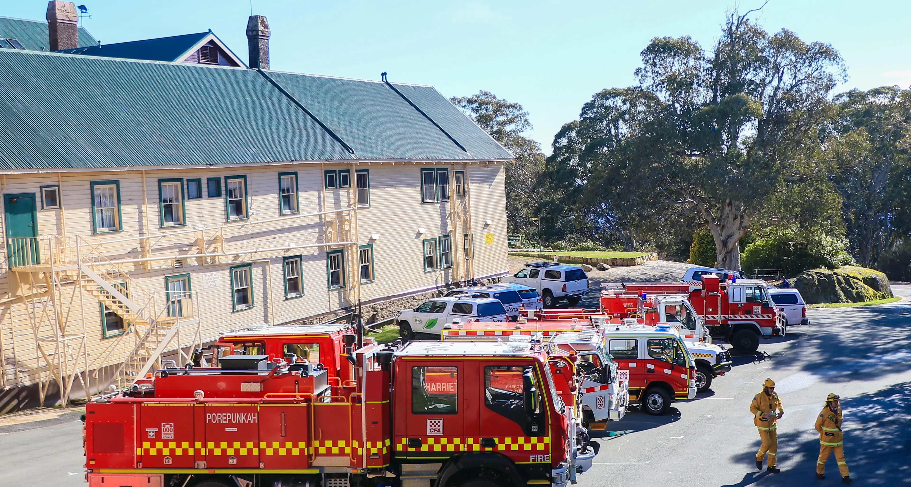 CFA brigades turn out for training exercise at Mount Buffalo Chalet