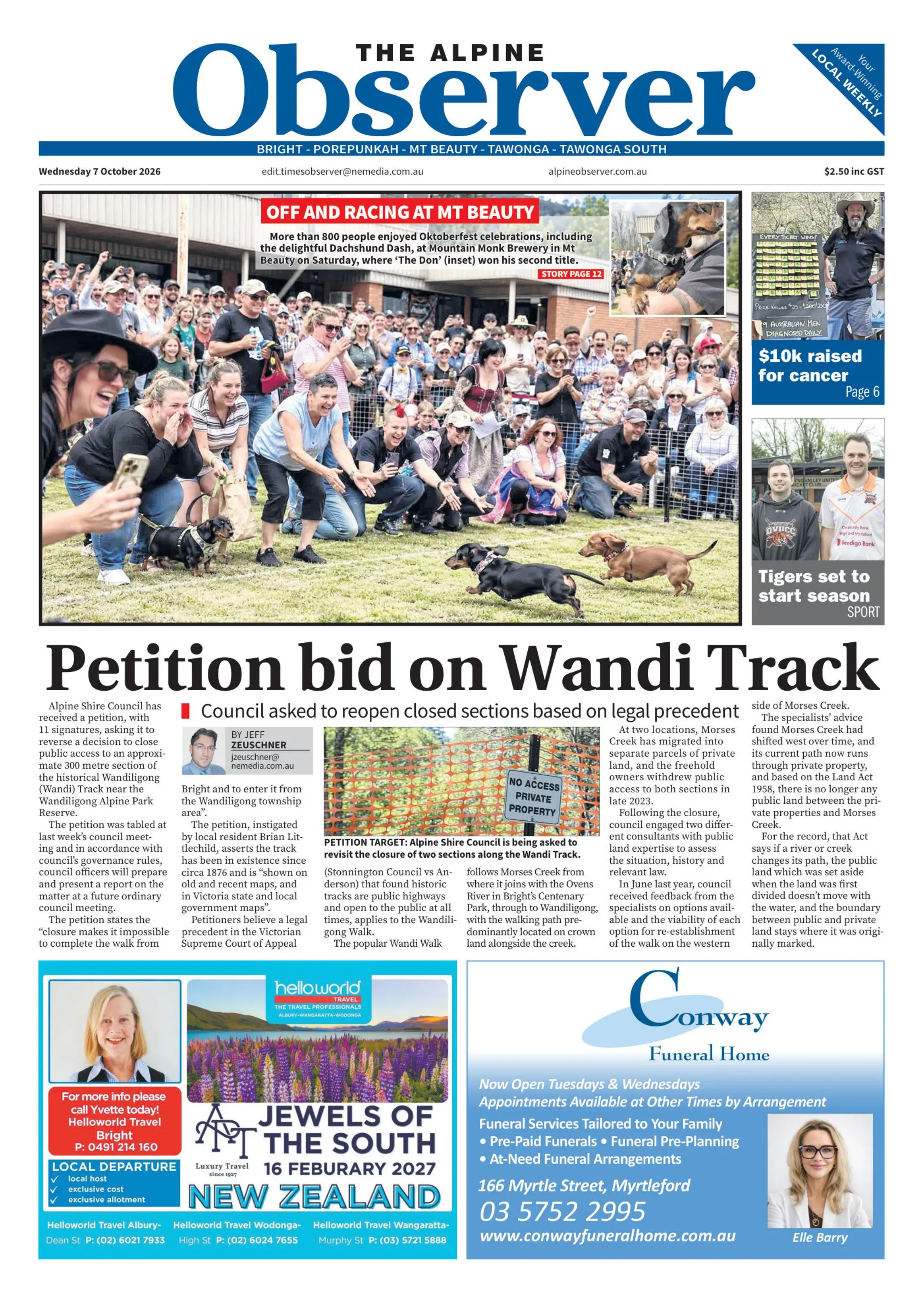 Alpine Observer, Wednesday, 7 October, 2026