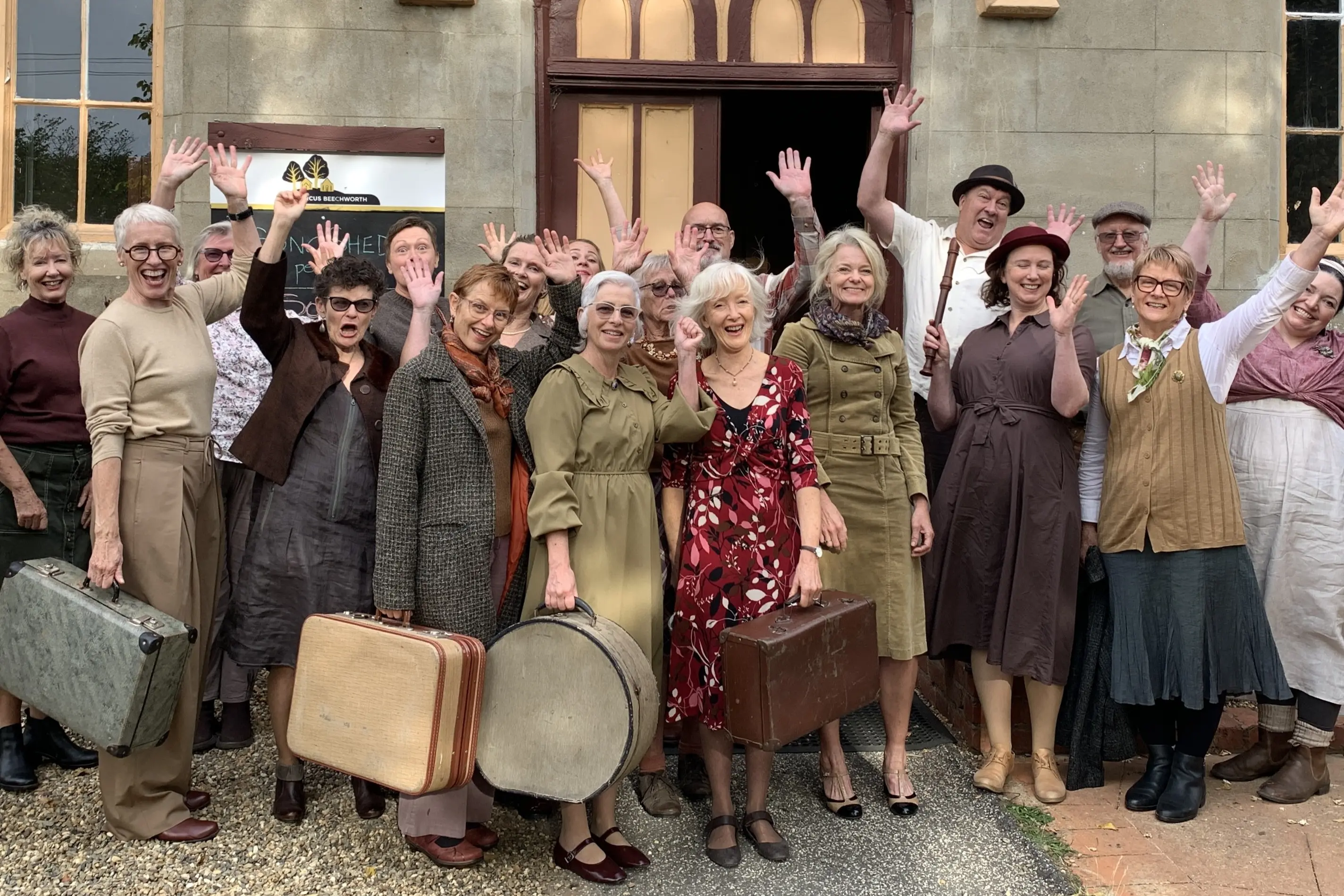 <p>CARRYING A TUNE AND A SUITCASE: Yackandandah choir group, SongShed at their \\'Songs From A Suitcase\\' performance in May this year.</p>\\n