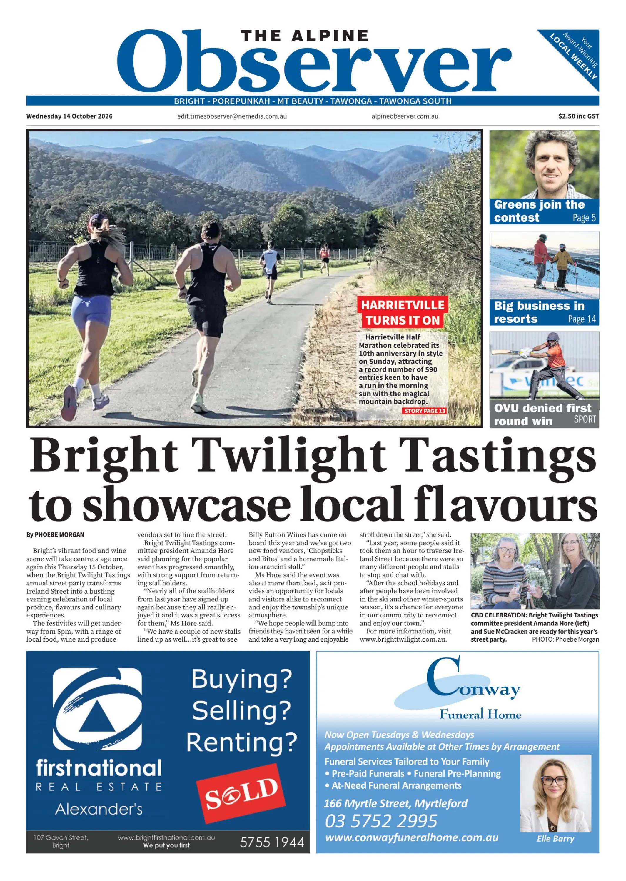 Alpine Observer, Wednesday, 14 October, 2026