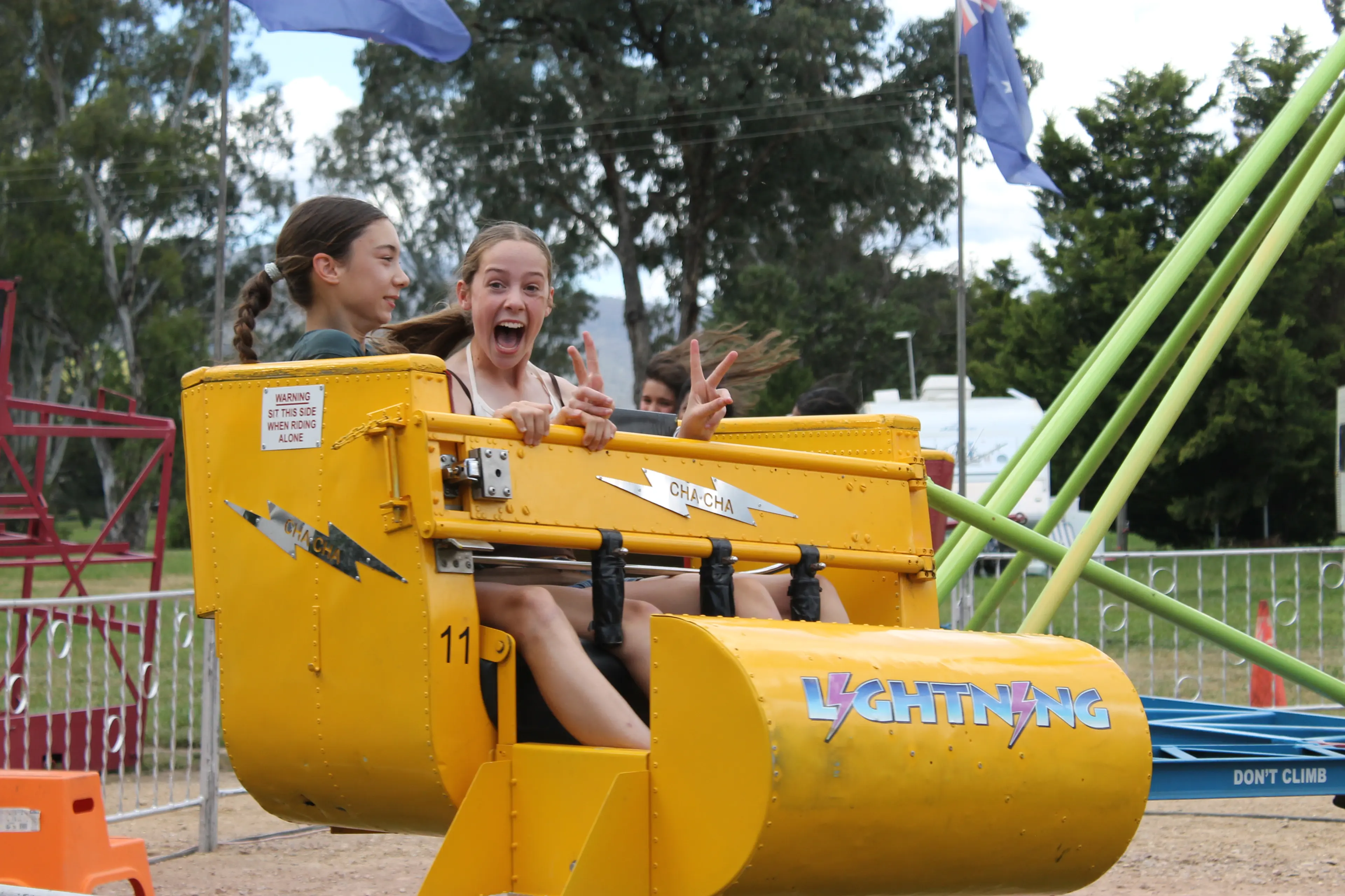 <p>HIGH SPEED SPIN: The energy was elevated at the Myrtleford Recreation Reserve last weekend as Show Day drew thousands of attendees eager to go on rides, find their favourite show-bag and try their luck in carnival row and more. PHOTOS: Phoebe Morgan</p>\\n