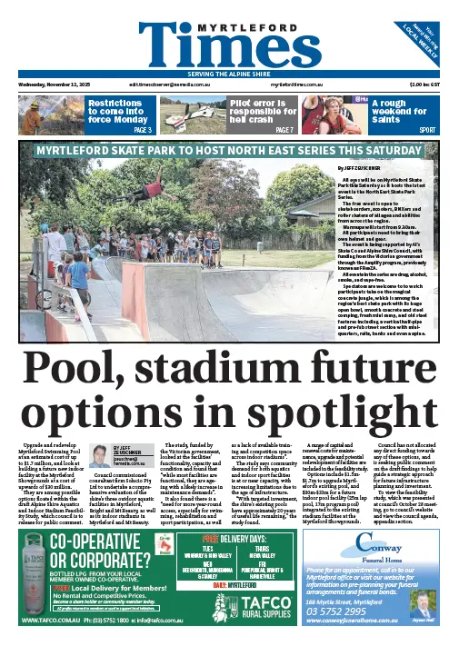 Myrtleford Times, Wednesday, November 12, 2025